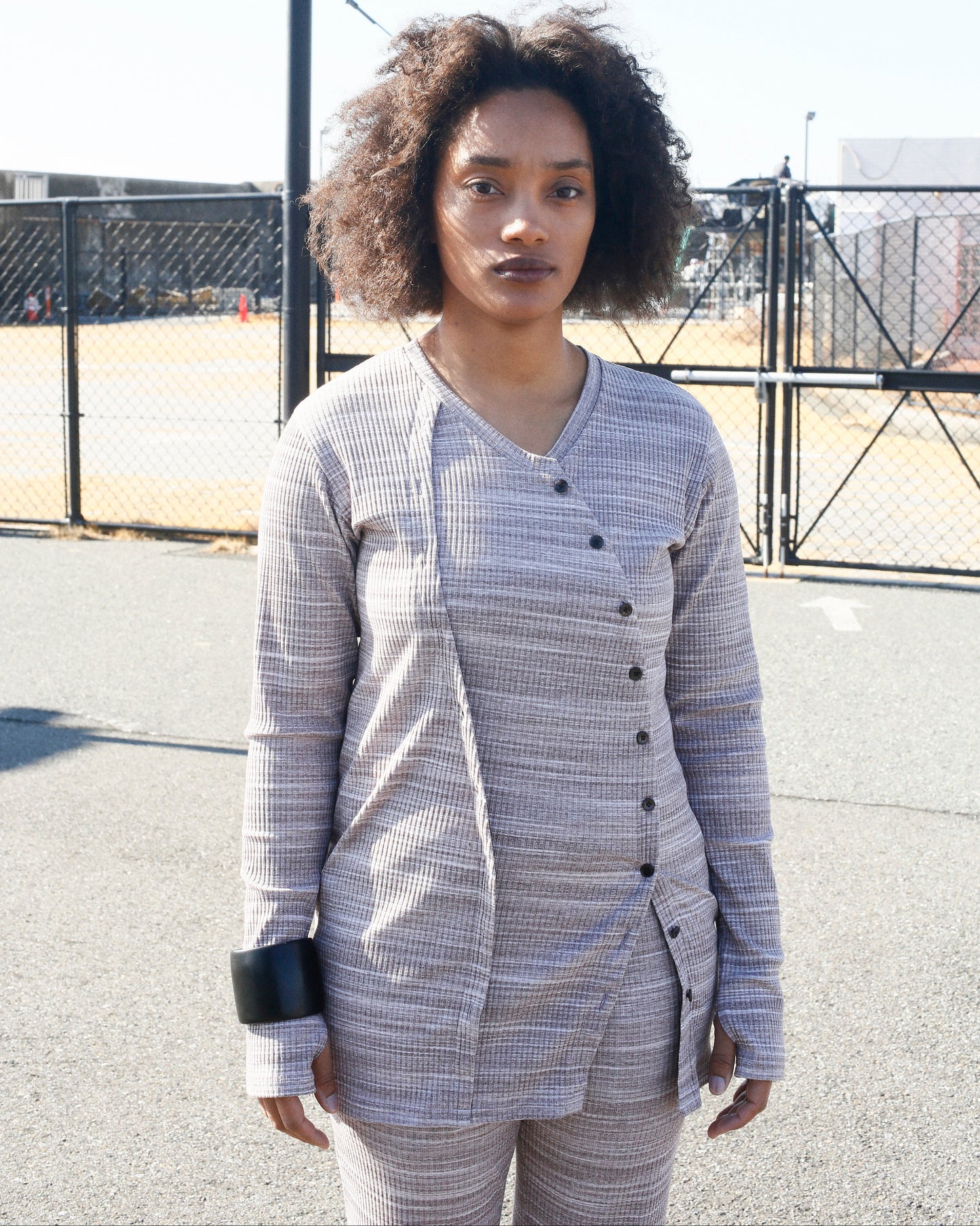Rib Cardigan / MARBLE