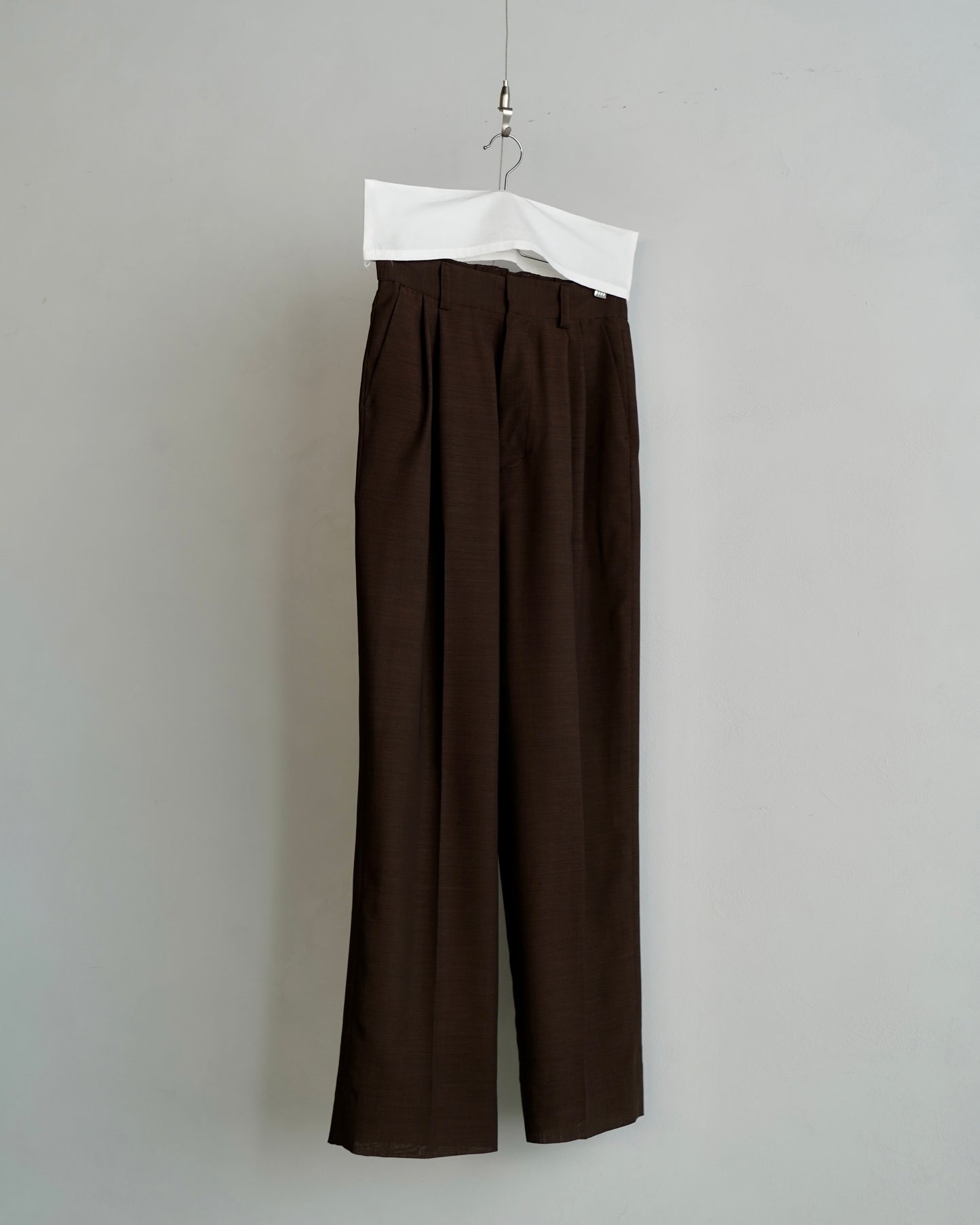 【SAMPLE SALE】Voile Pants/BROWN(155㎝丈)