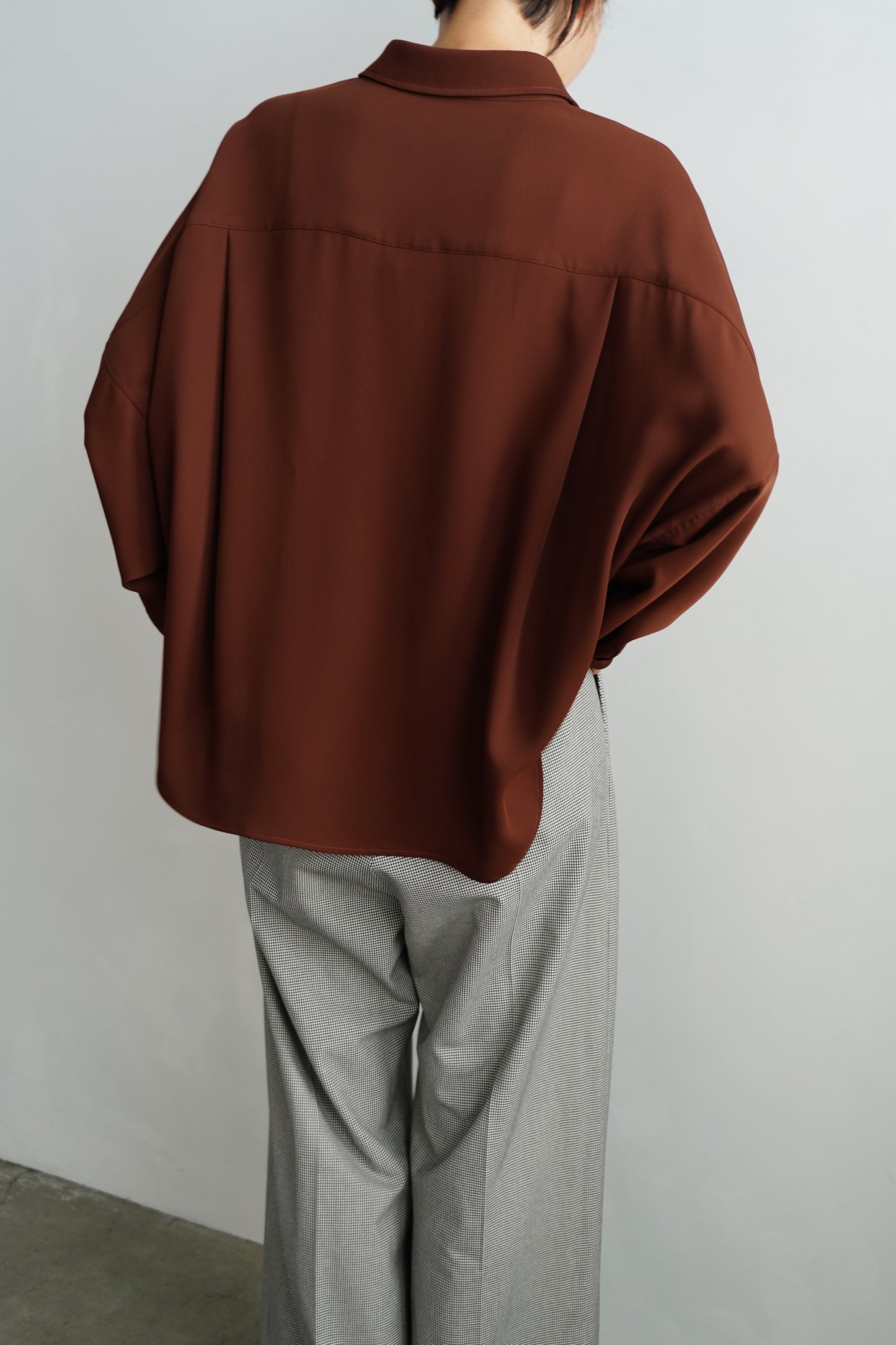 Silky Utility Shirts / BROWN -10月22日発送-