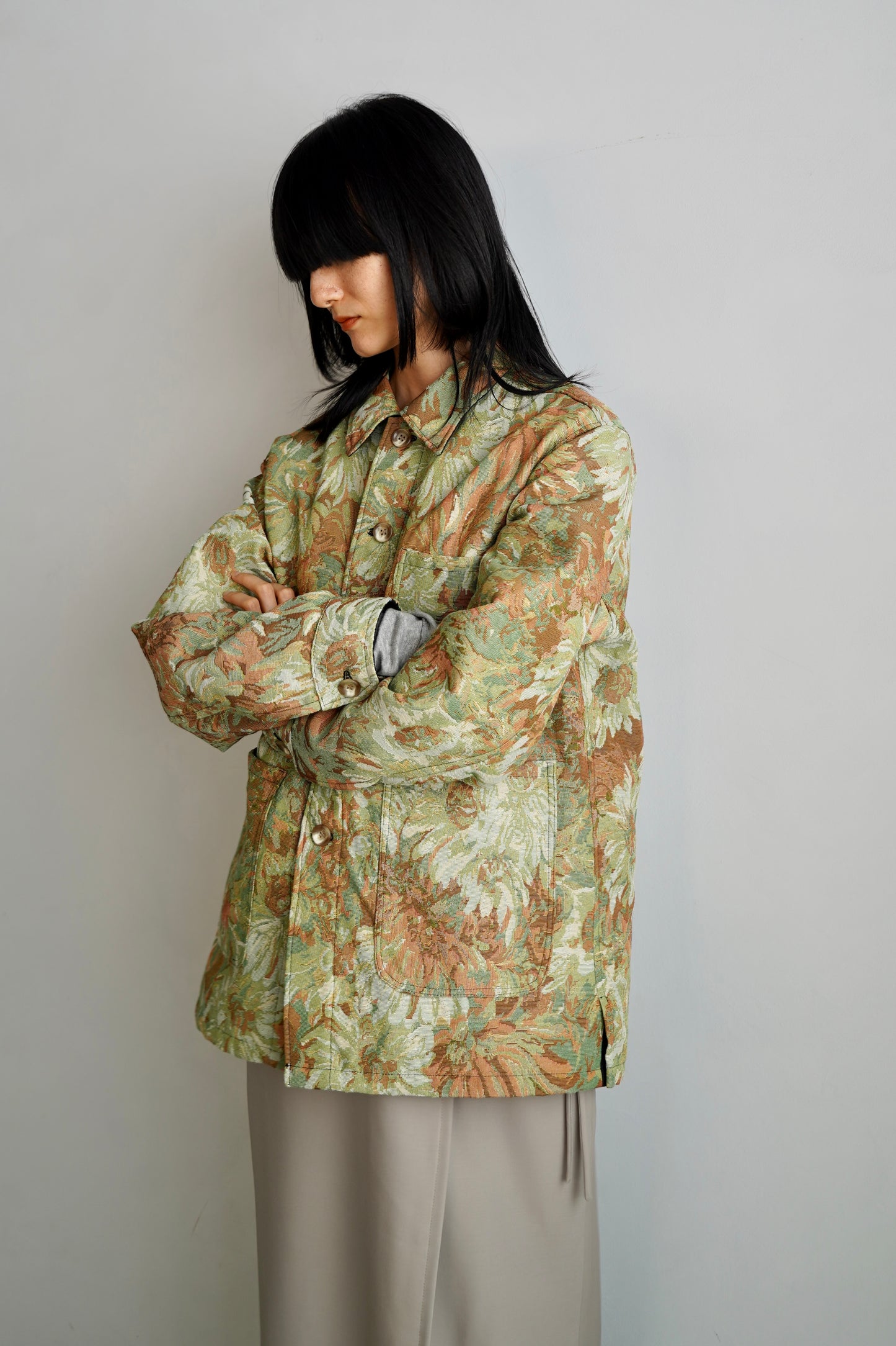 Jacquard Jacket / BROWN