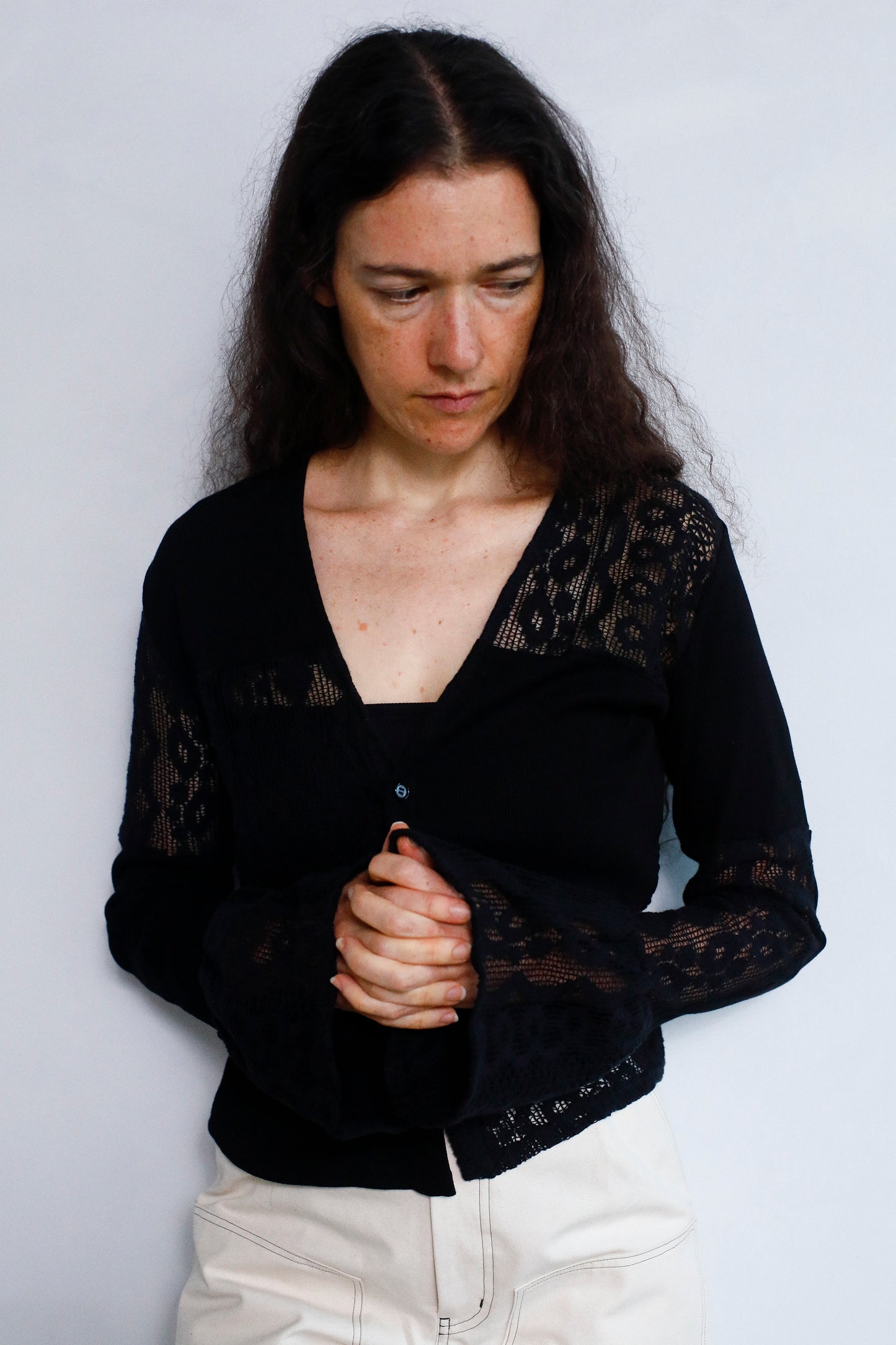 Lace cardigan / BLACK -10月10-15日発送-