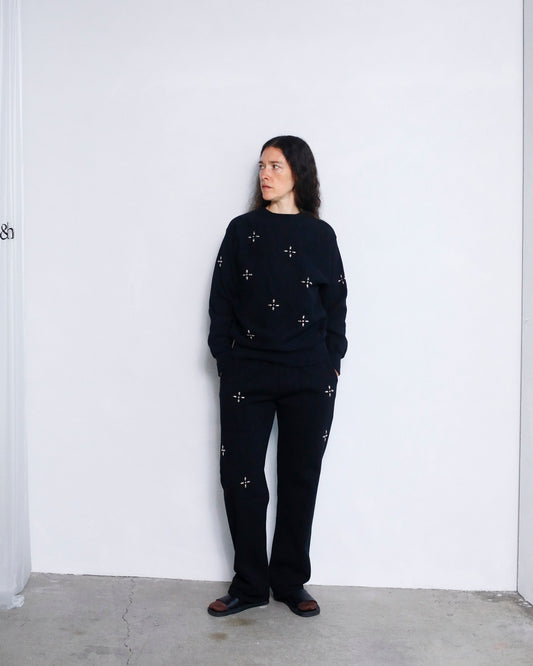Bijou Sweat Pants / BLACK -11月22日発送-