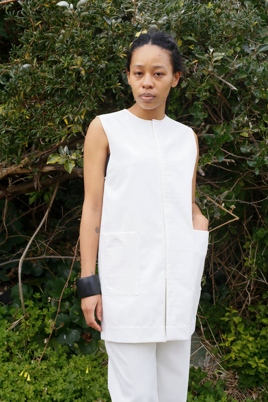 Zip Vest / WHITE