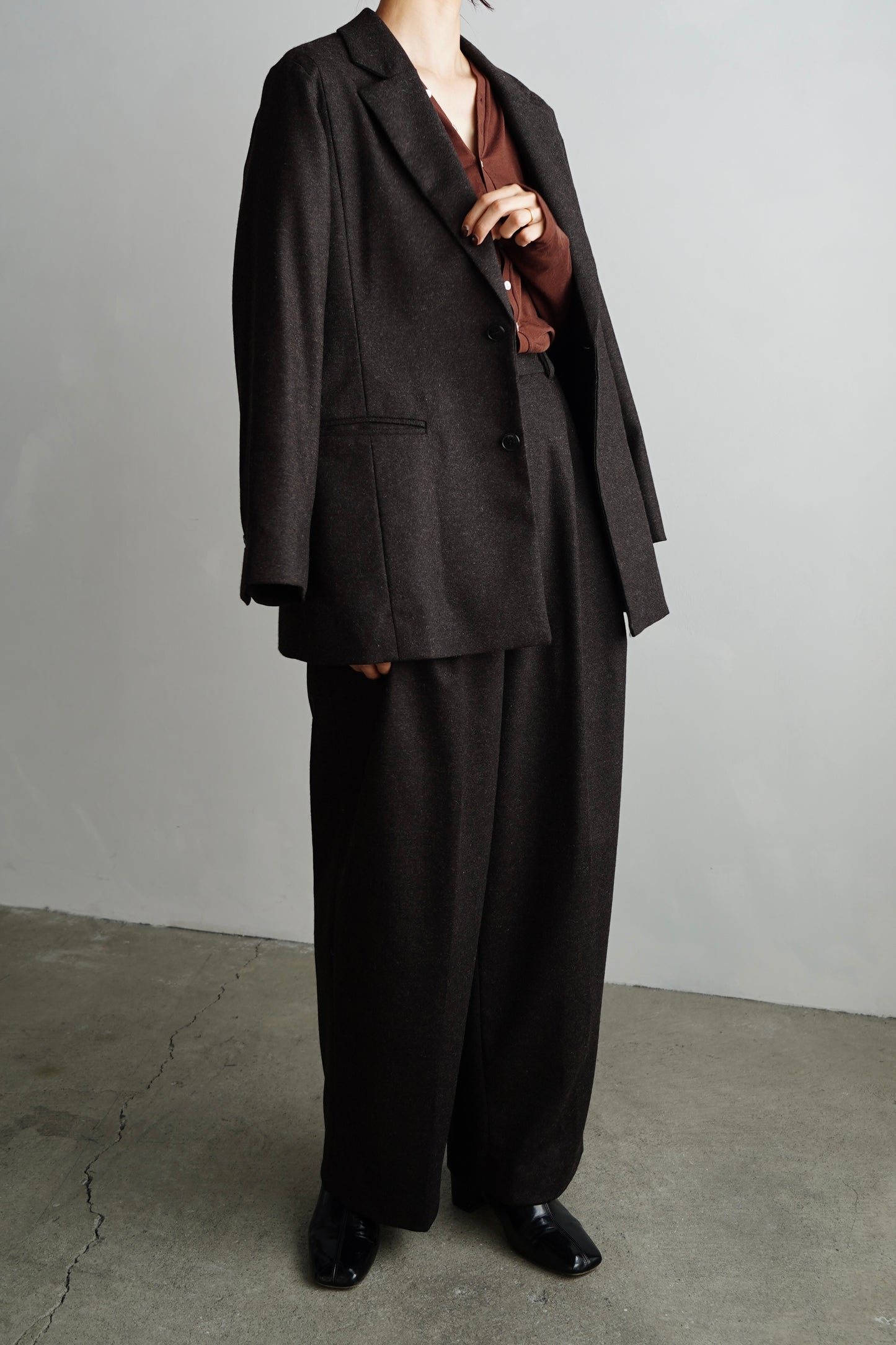 Wool Cashmere Jacket / BROWN -11月15-20日発送-