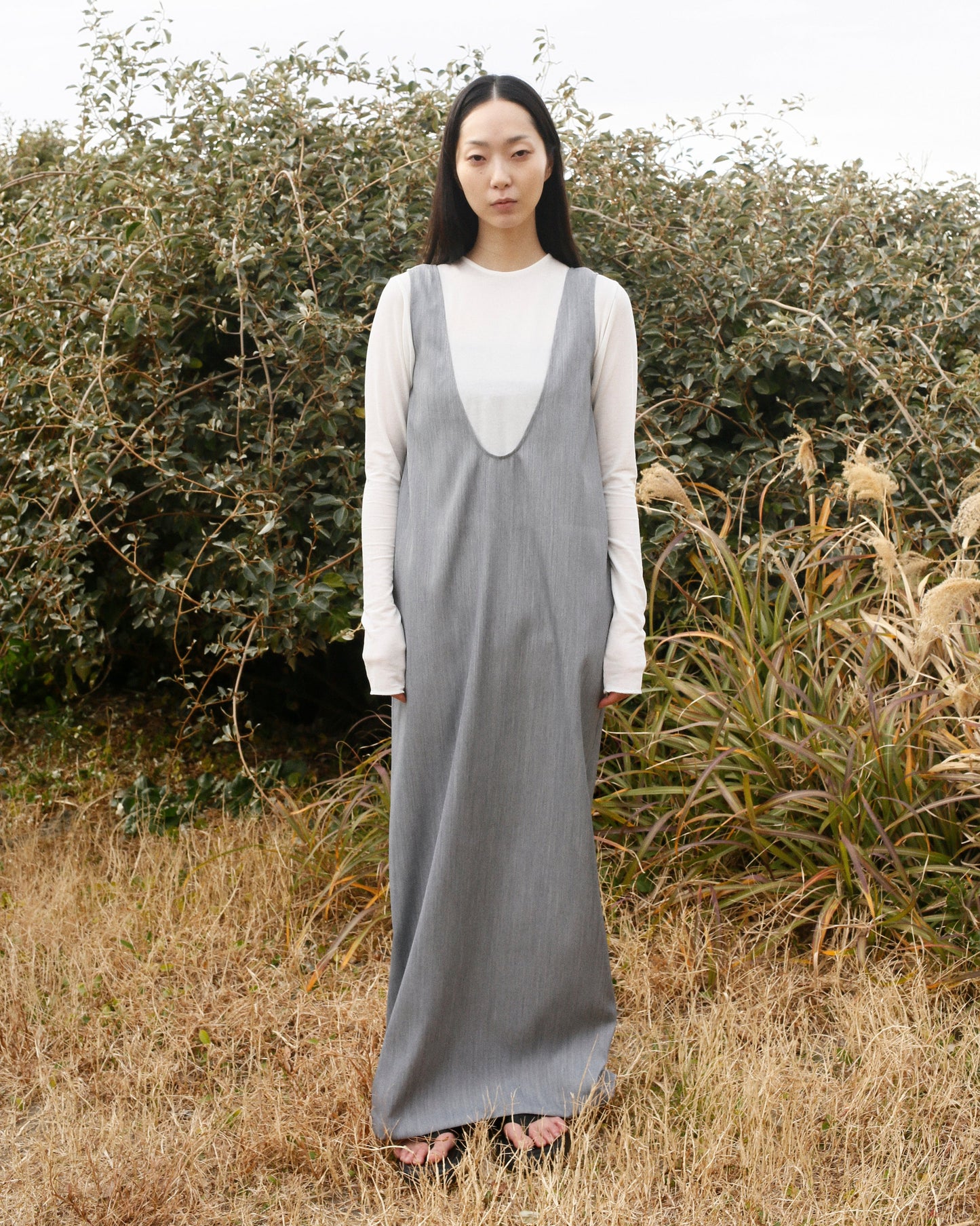 Round Onepiece / GRAY/身長162cm以下限定