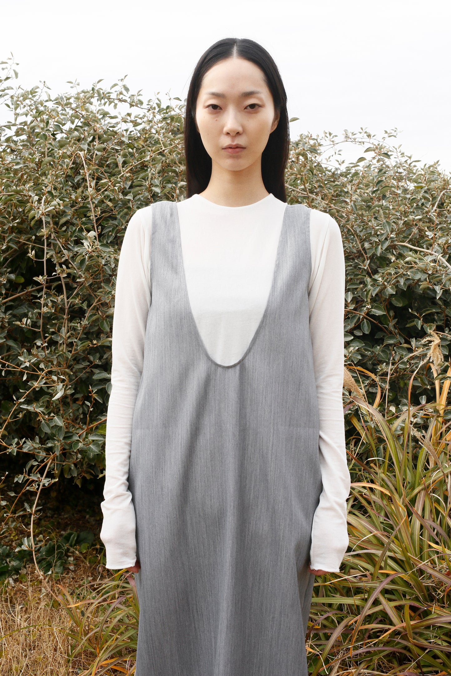 Round Onepiece / GRAY/身長162cm以下限定