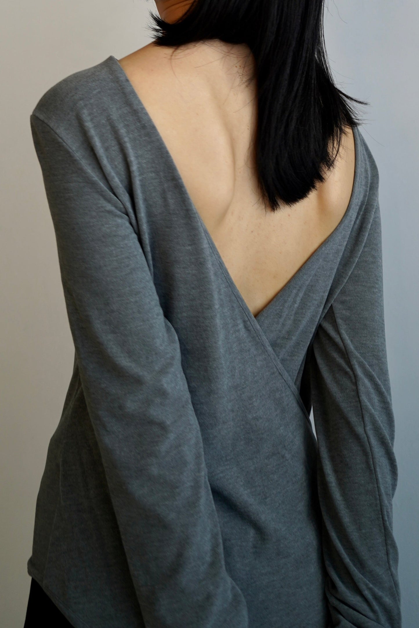 Backopen Bodysuit / GRAY