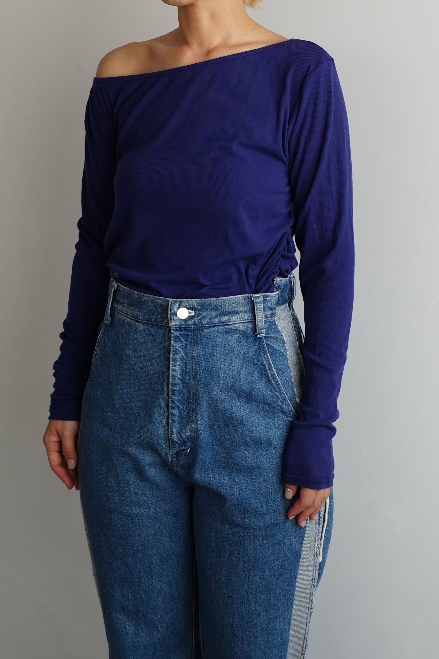Shirring Pullover / PURPLE