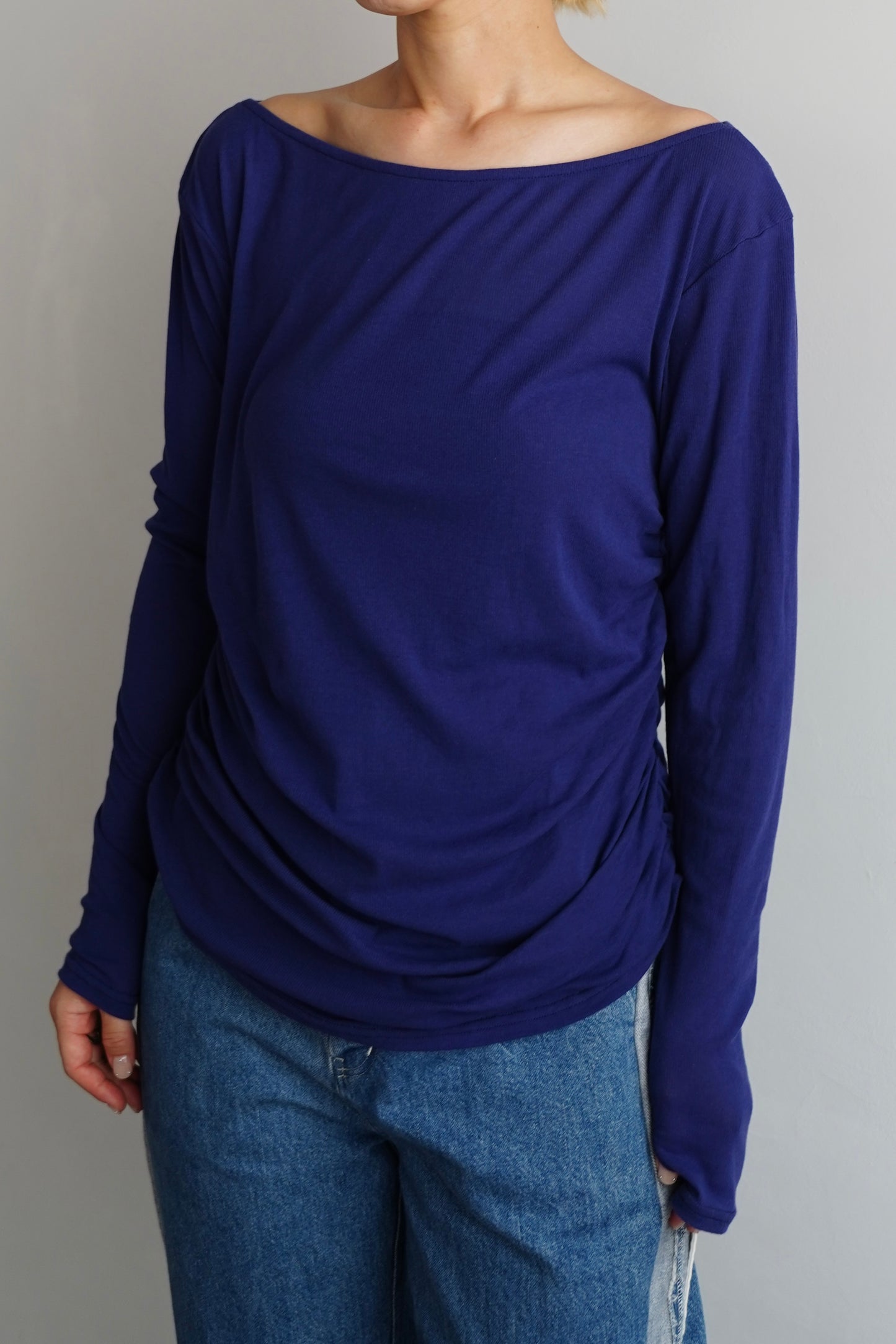 Shirring Pullover / PURPLE