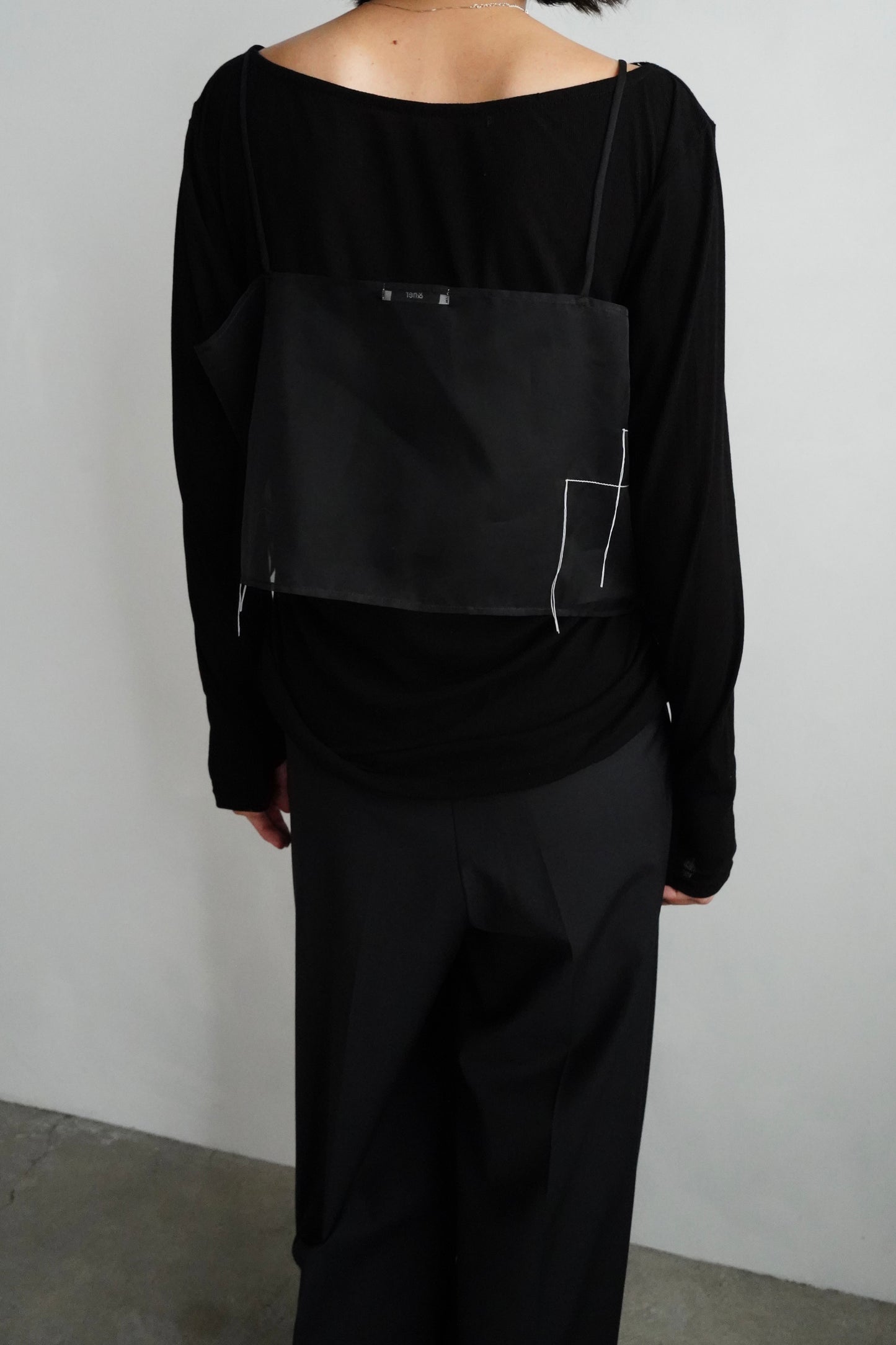 Organdy Draw Cami / BLACK -9月20-25日発送-