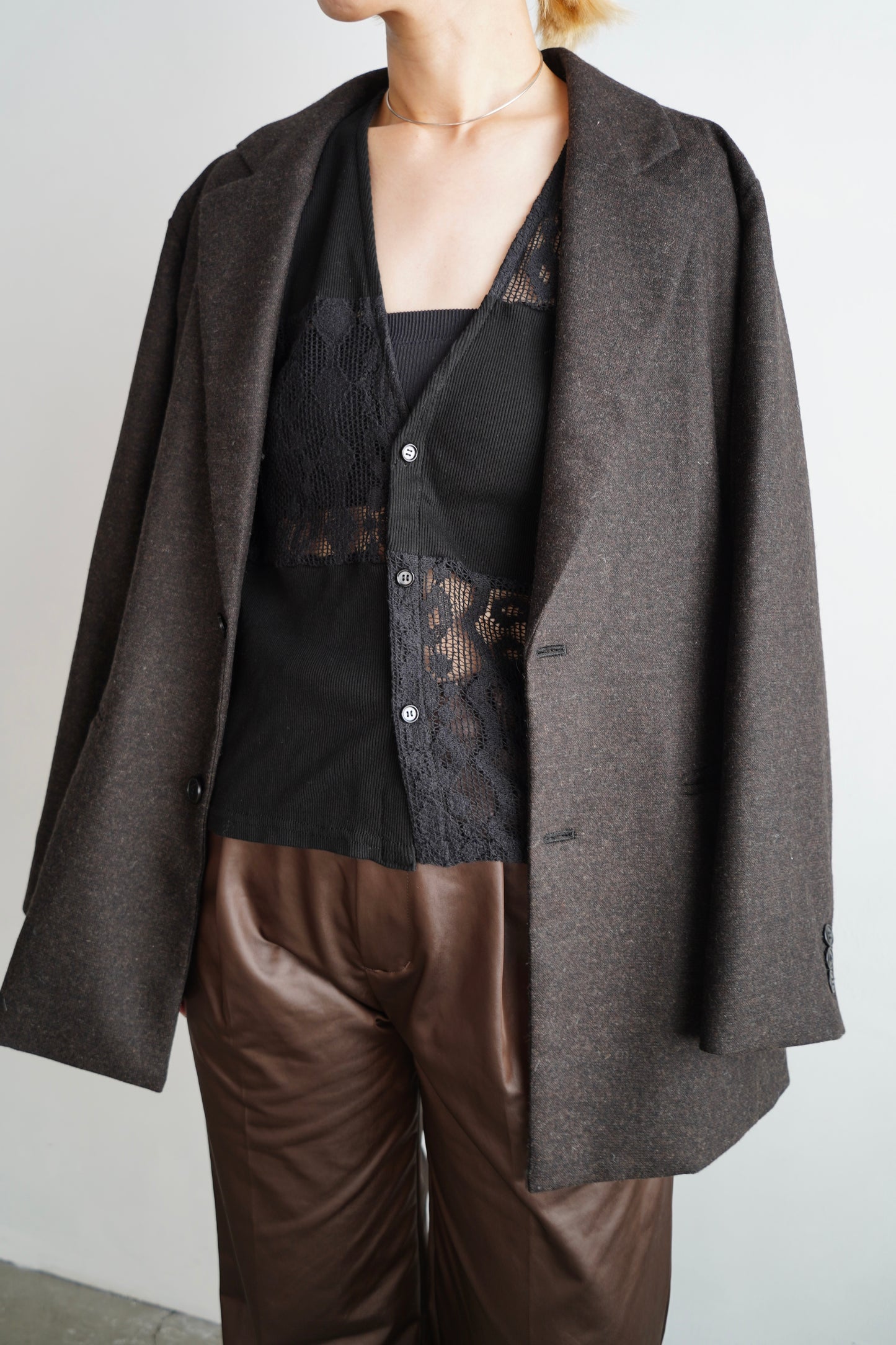 Wool Cashmere Jacket / BROWN -11月15-20日発送-
