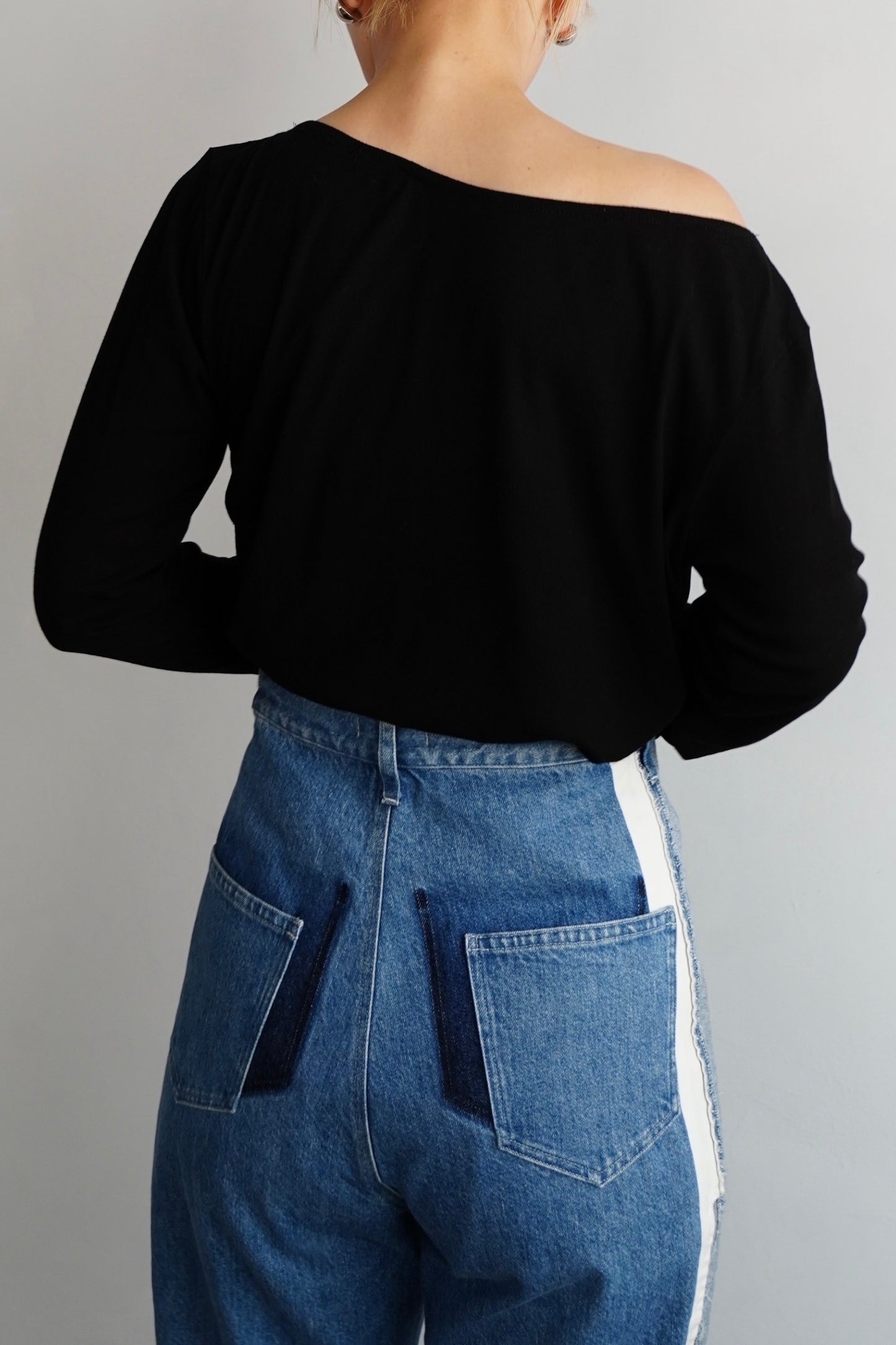 Shirring Pullover / BLACK