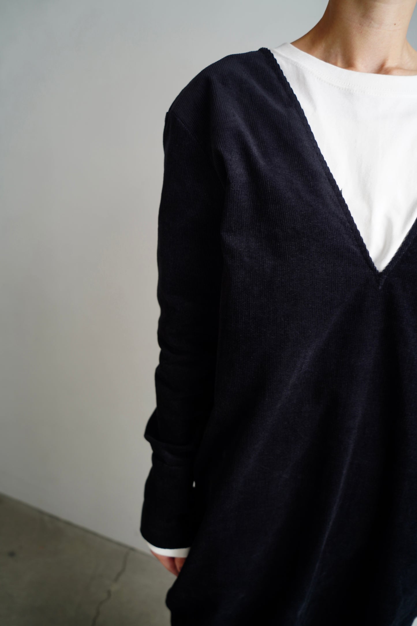 Corduroy Dress / BLACK