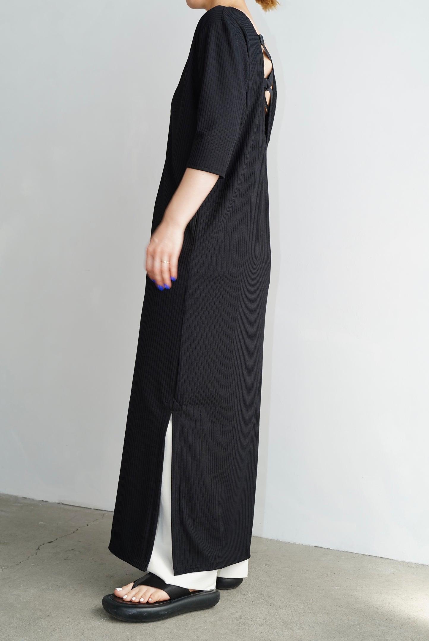 Rib Onepiece / BLACK -5月25-31日発送-