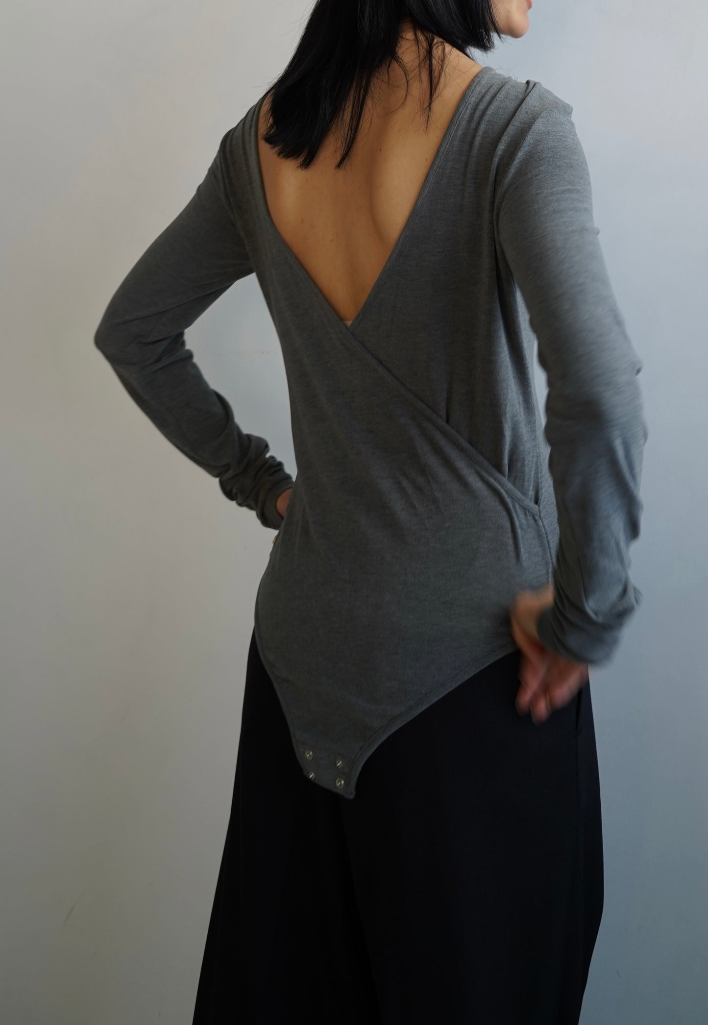 Backopen Bodysuit / GRAY