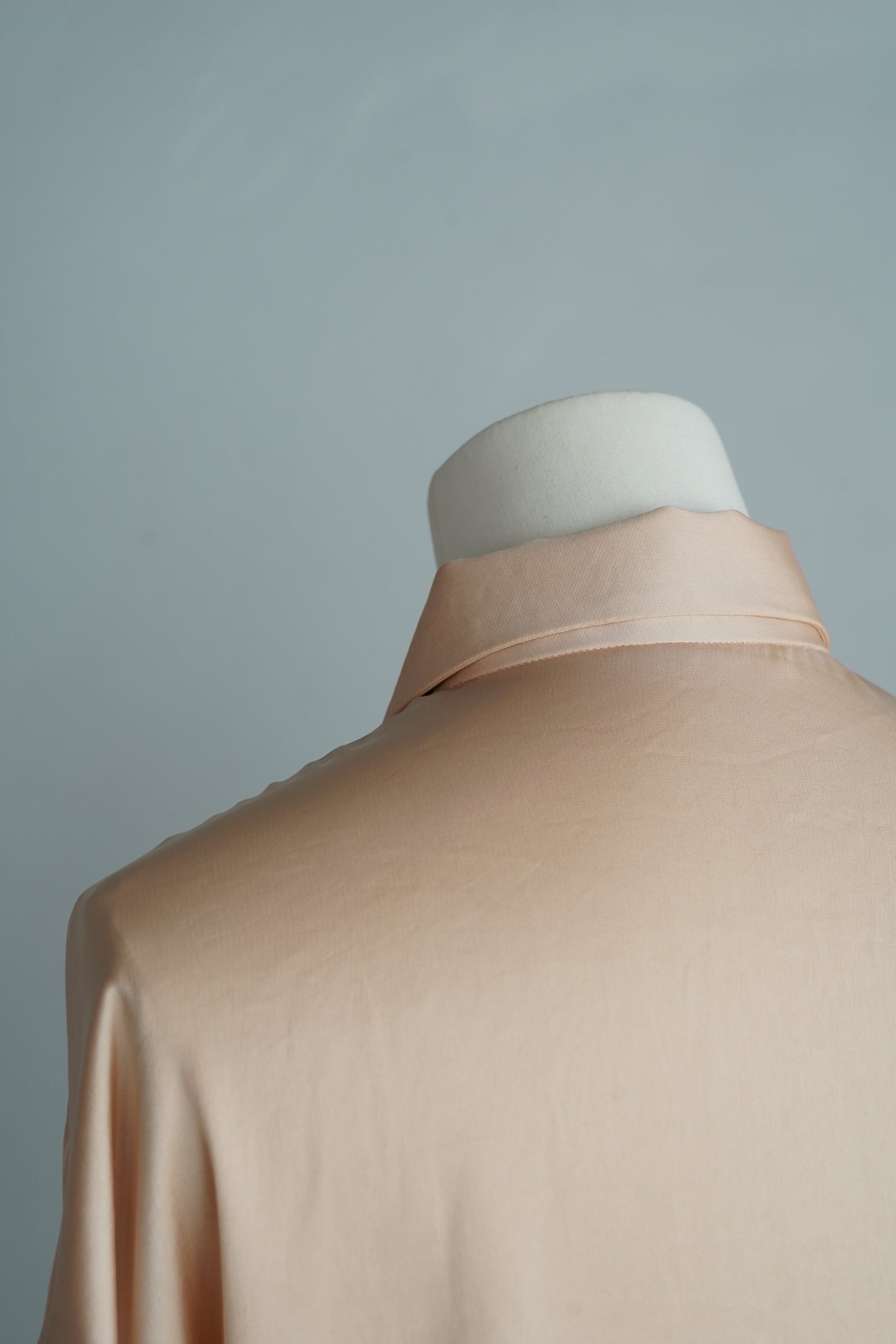 Open Collar Satin Shirts / SALMON -5月23-28日発送-