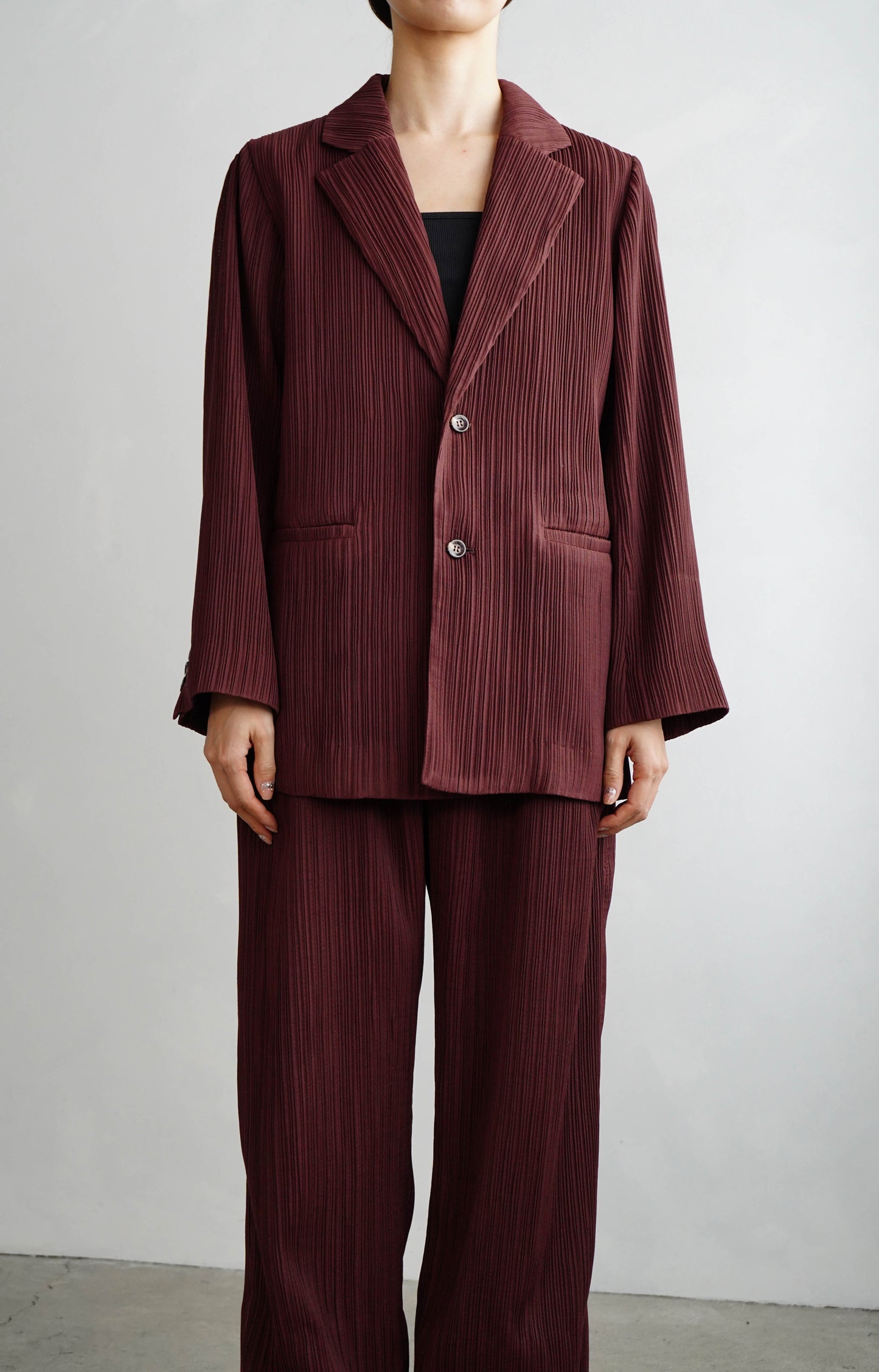 Pleats Pants / BROWN -4月5日発送-