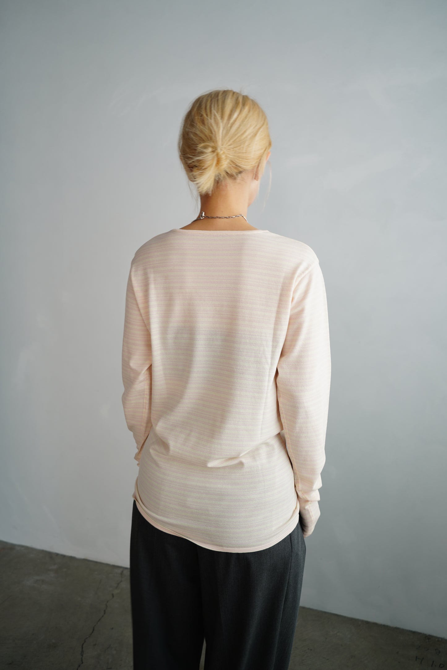 Border Pullover / PINK