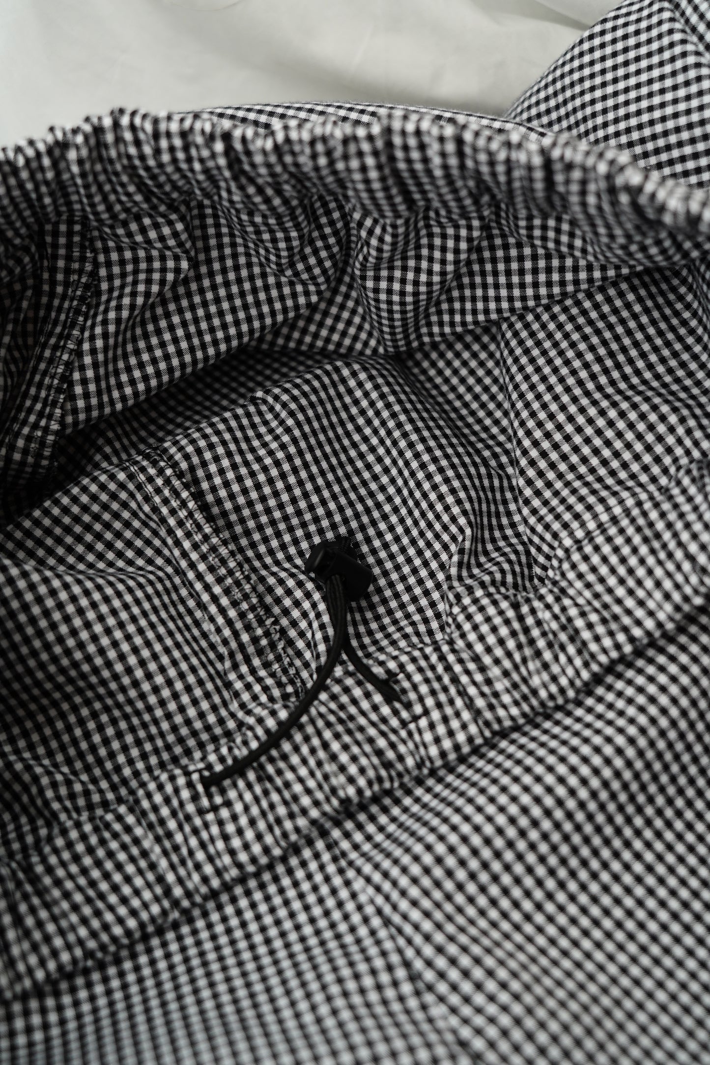 Gingham Easy Pants / BLACK
