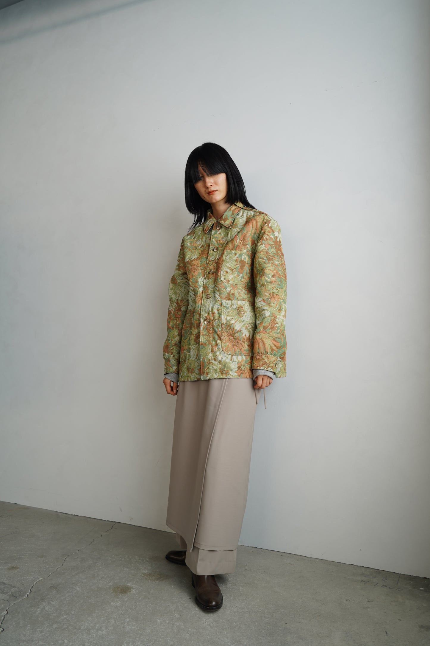 Jacquard Jacket / BROWN