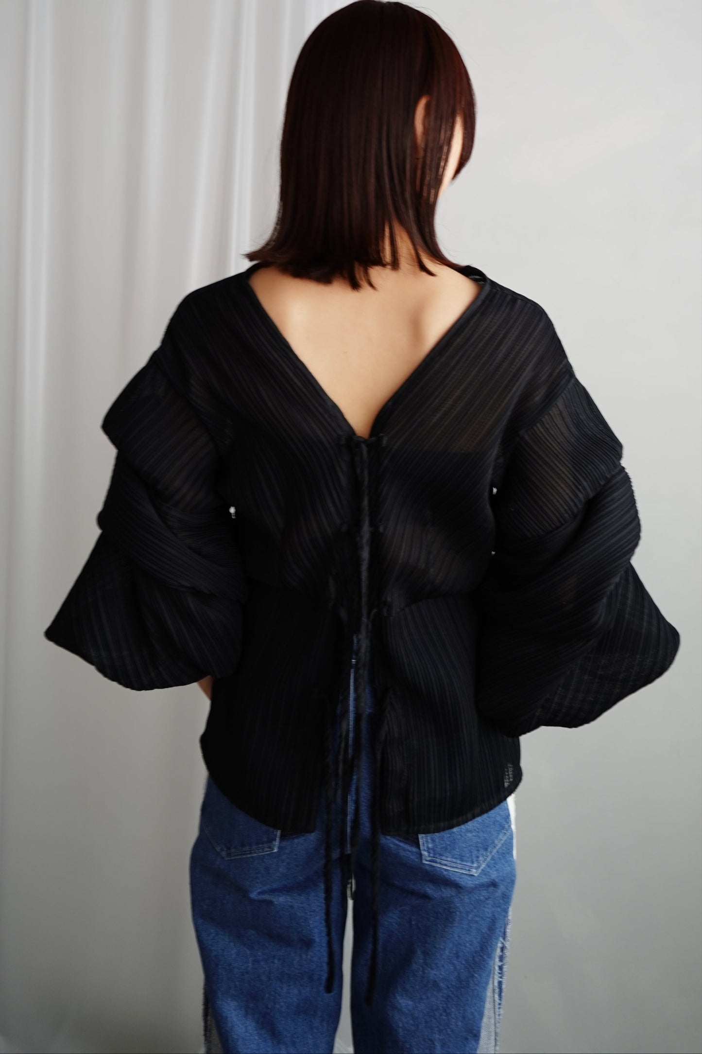 Pleats Tops / BLACK -8月20-22日発送-【7月18日12時までの期間限定販売】