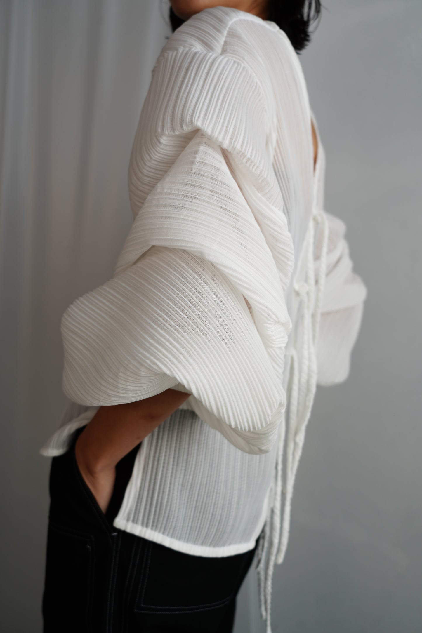 Pleats Tops / WHITE -8月20-22日発送-【7月18日12時までの期間限定販売】
