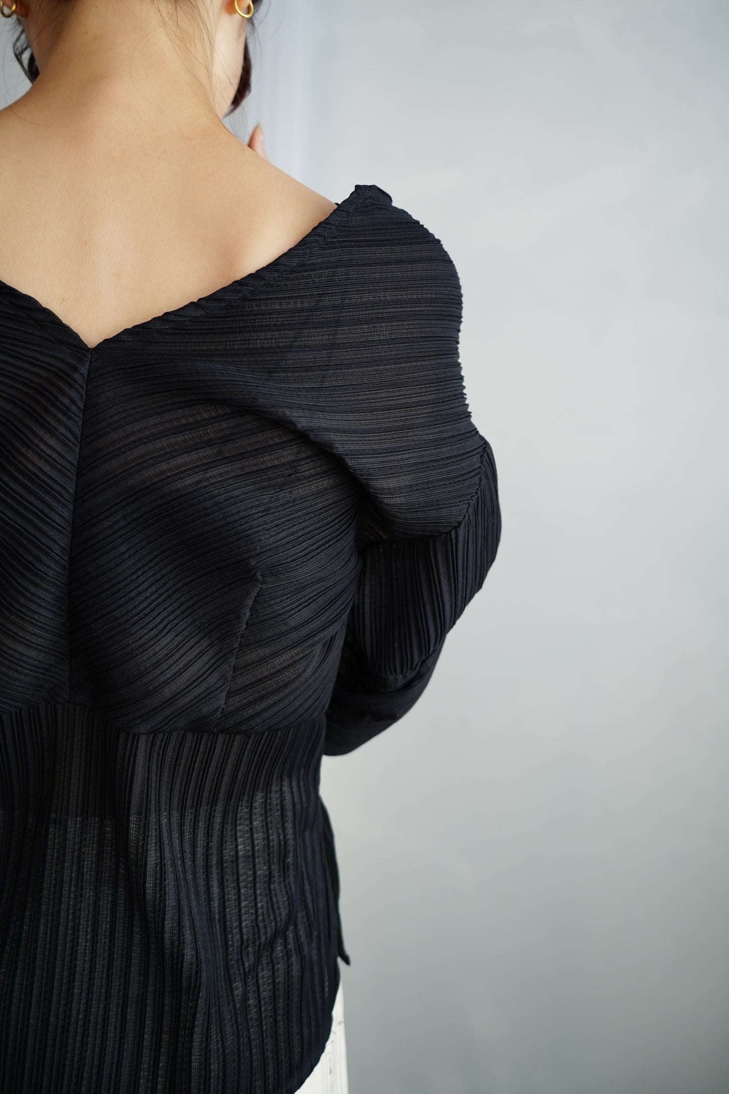 Pleats Tops / BLACK -8月20-22日発送-【7月18日12時までの期間限定販売】