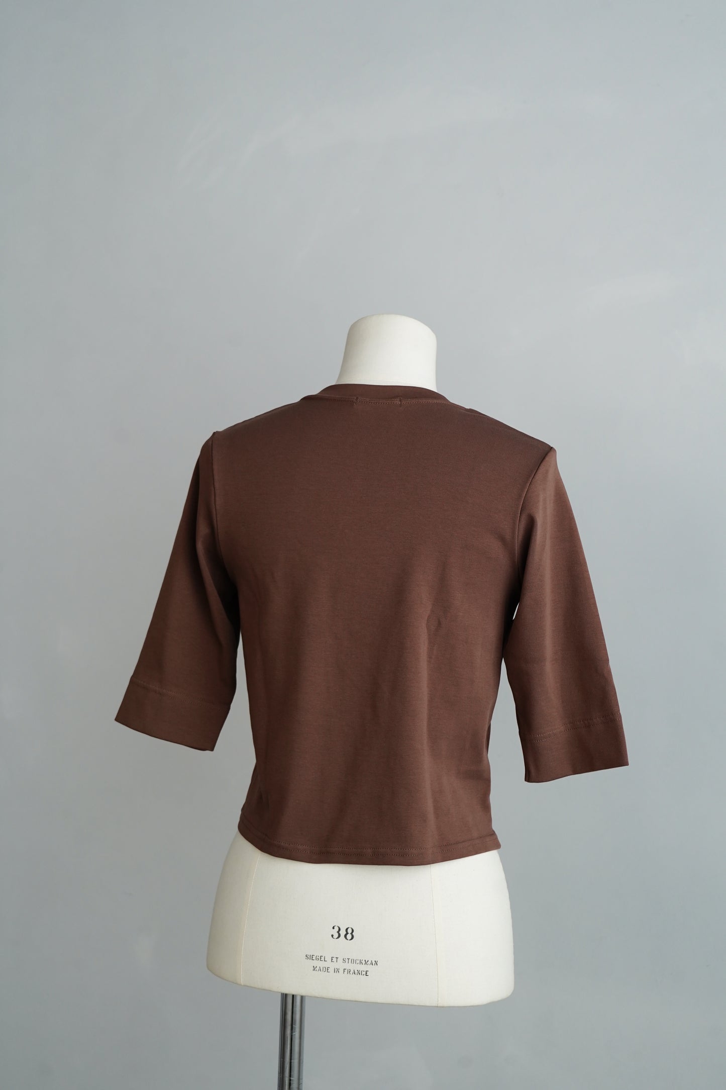 Asymmetric Buttons Cardigan / BROWN