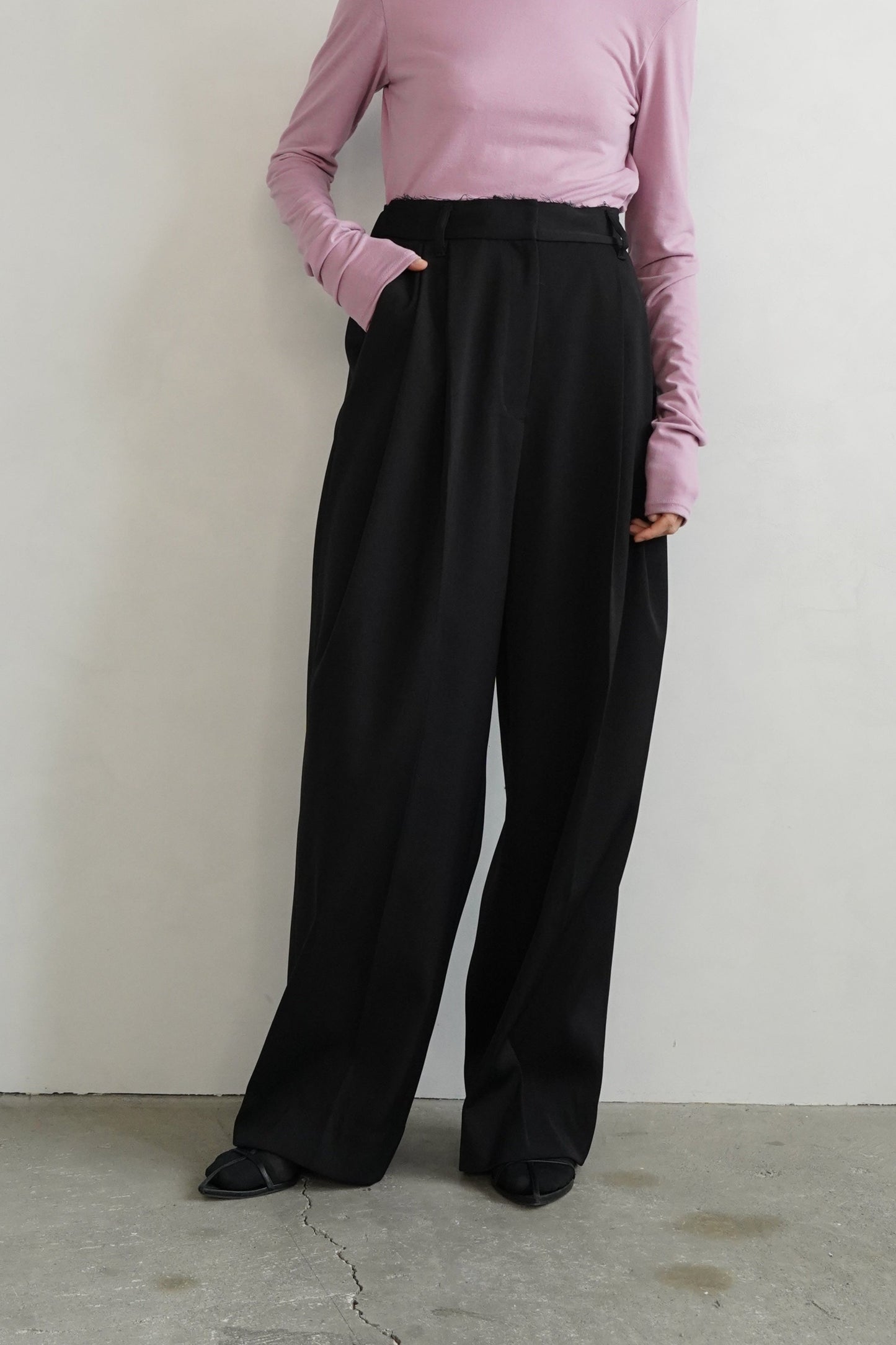 Wool Tack Pants / BLACK /身長156㎝の方限定