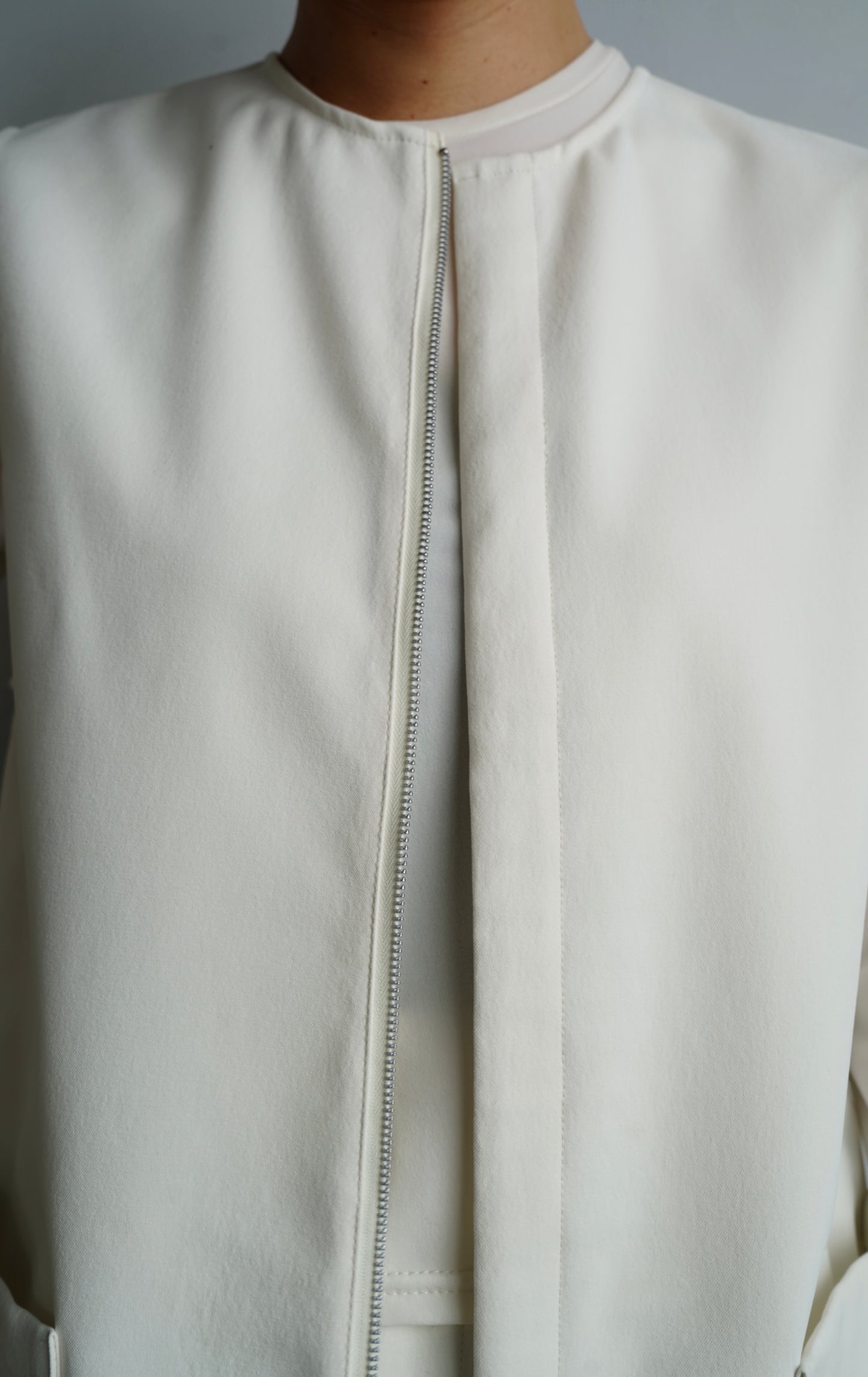 Zip Vest / WHITE -4月中旬発送-