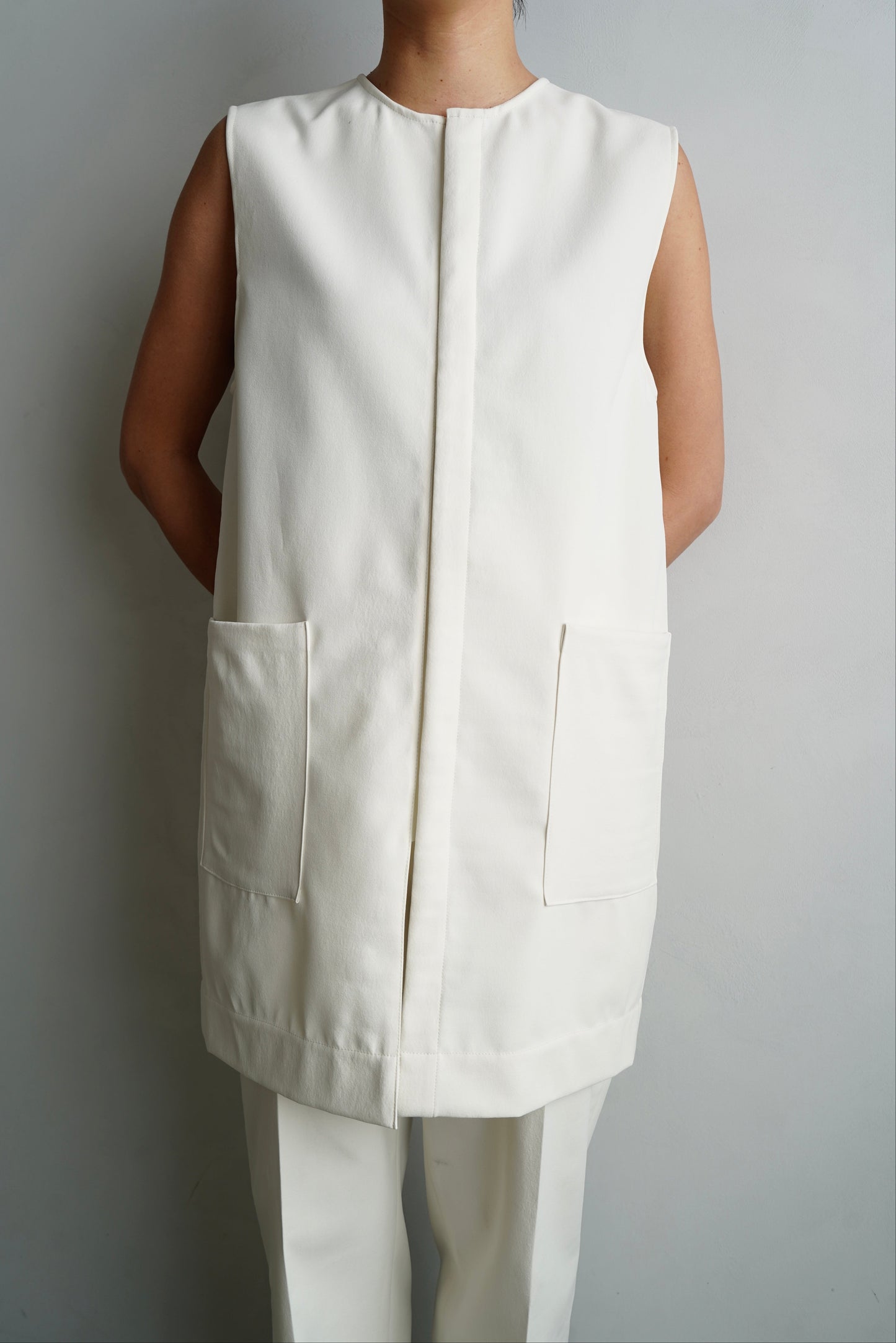 Zip Vest / WHITE -4月中旬発送-