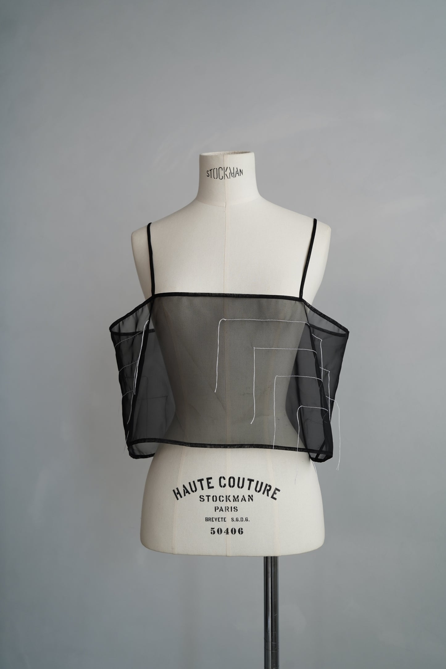 Organdy Draw Cami / BLACK -9月20-25日発送-