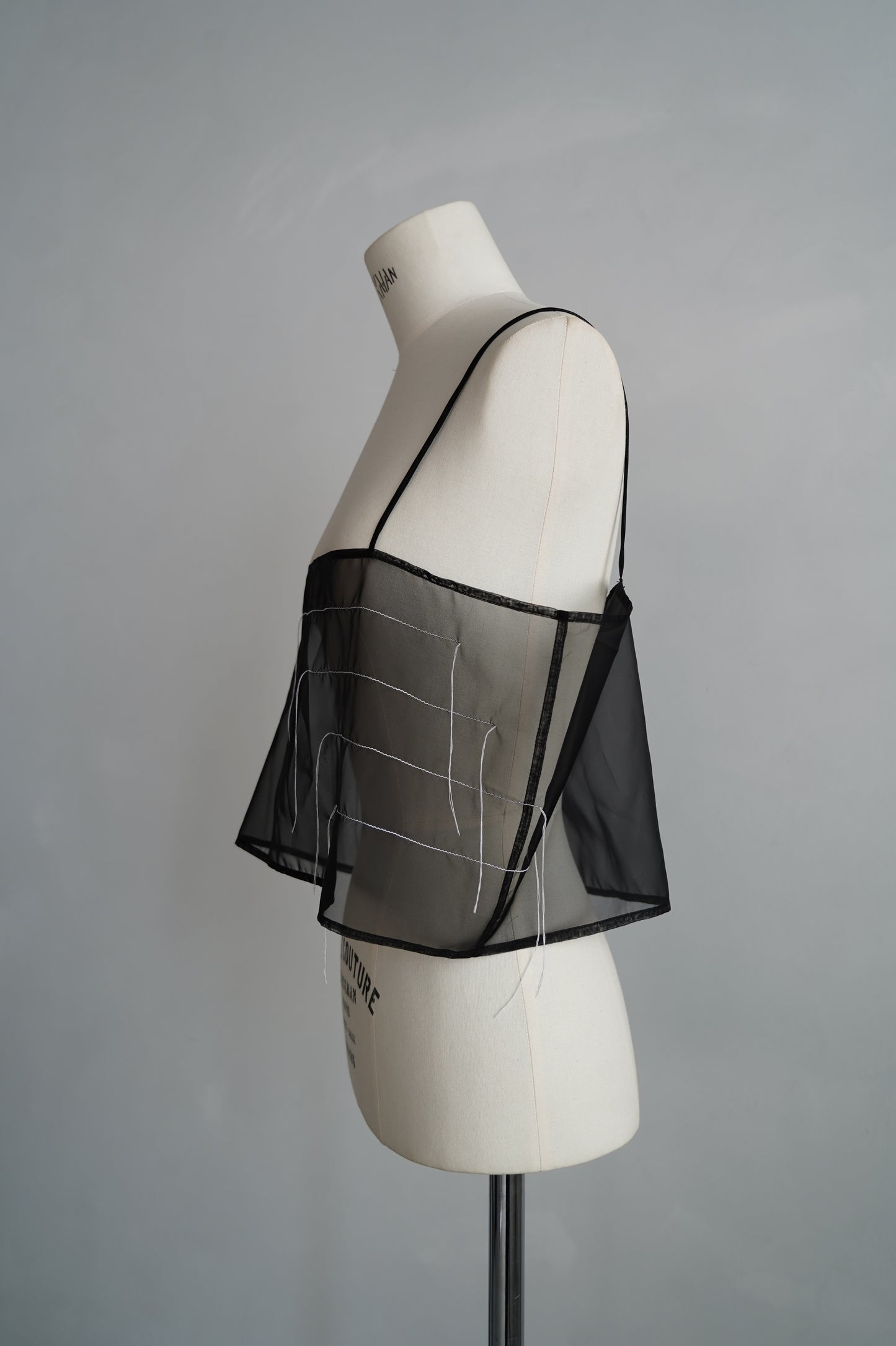 Organdy Draw Cami / BLACK -9月20-25日発送-