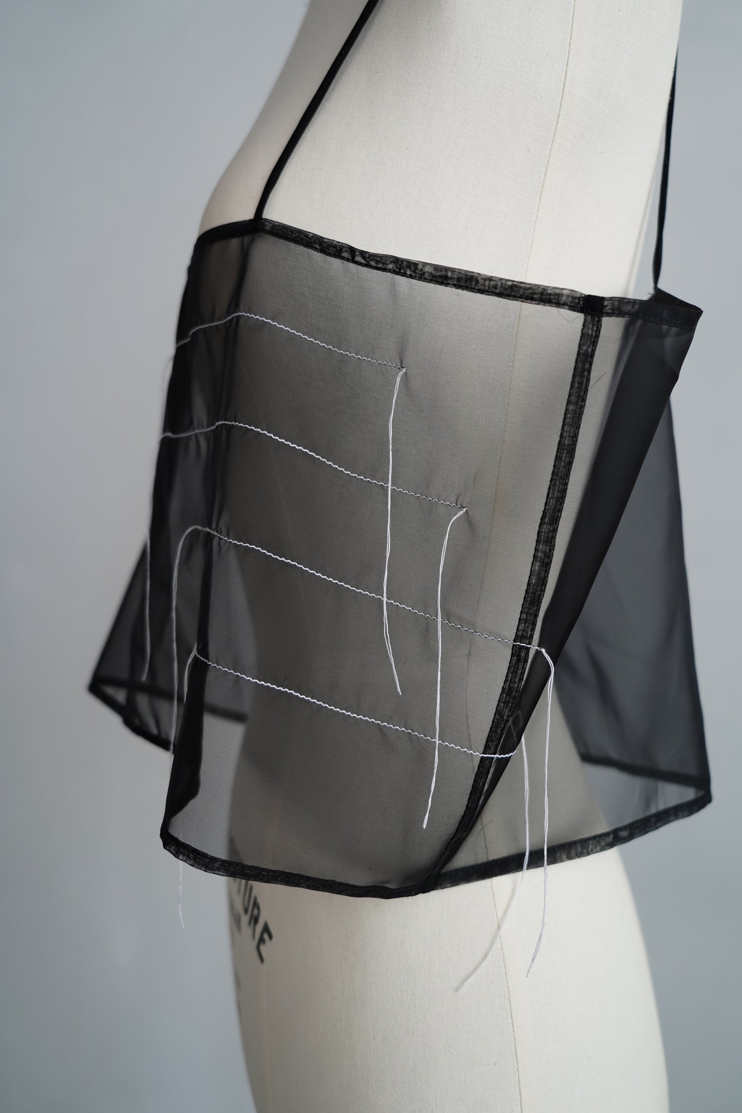 Organdy Draw Cami / BLACK -9月20-25日発送-