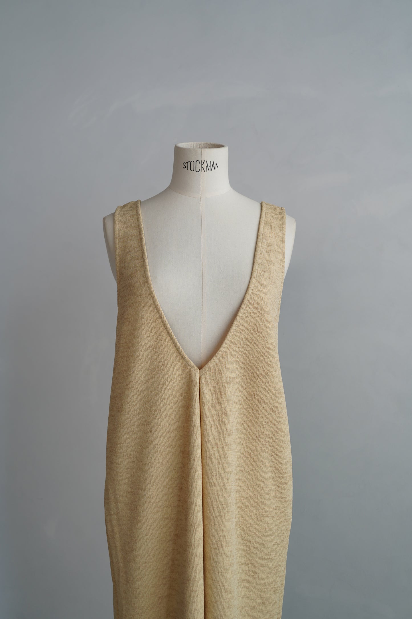 Vneck Jersey Dress / BAMBOO -9月15-20日発送-