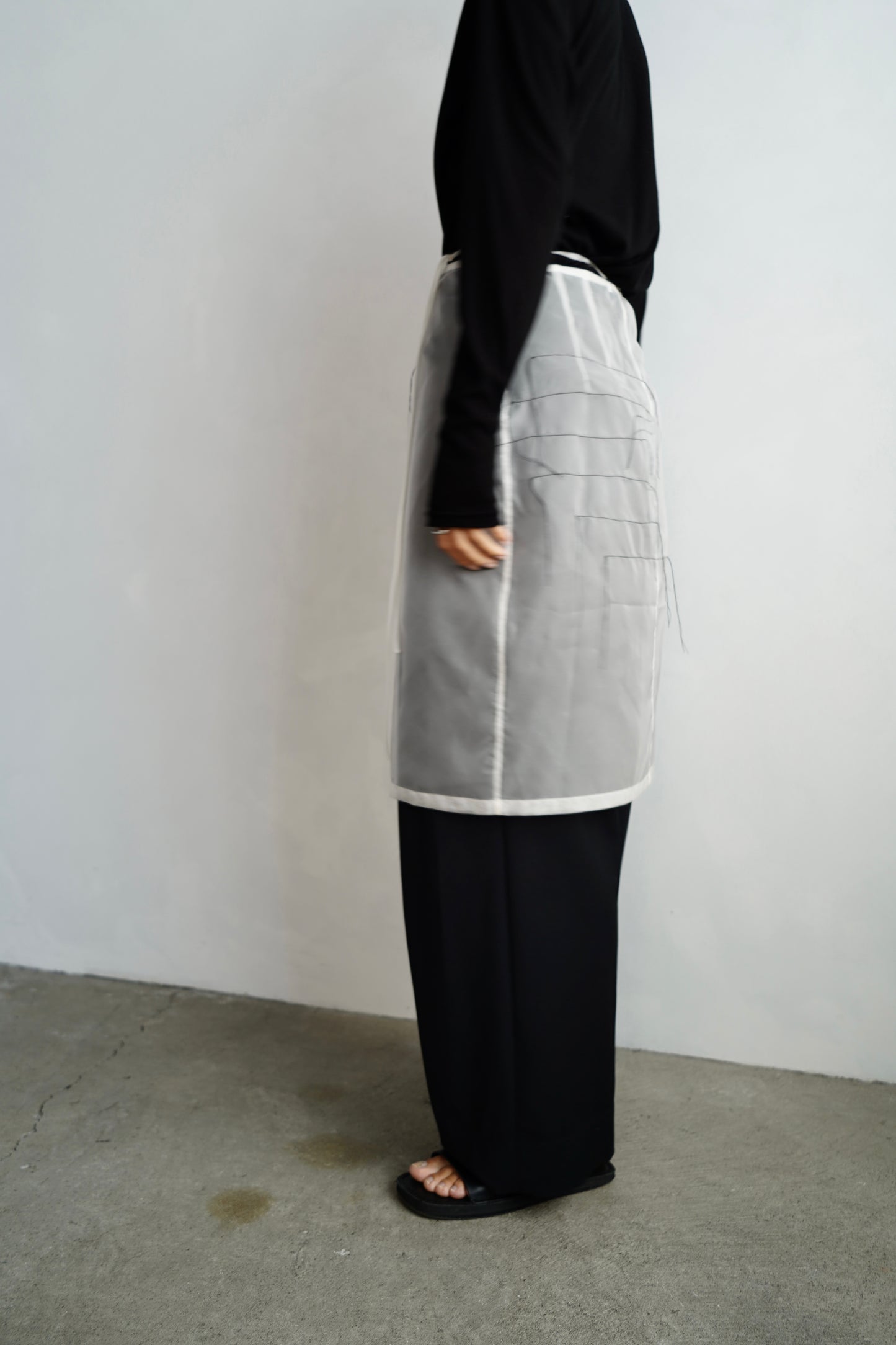 Organdy Draw Wrap Skirt / WHITE -9月10-15日発送-