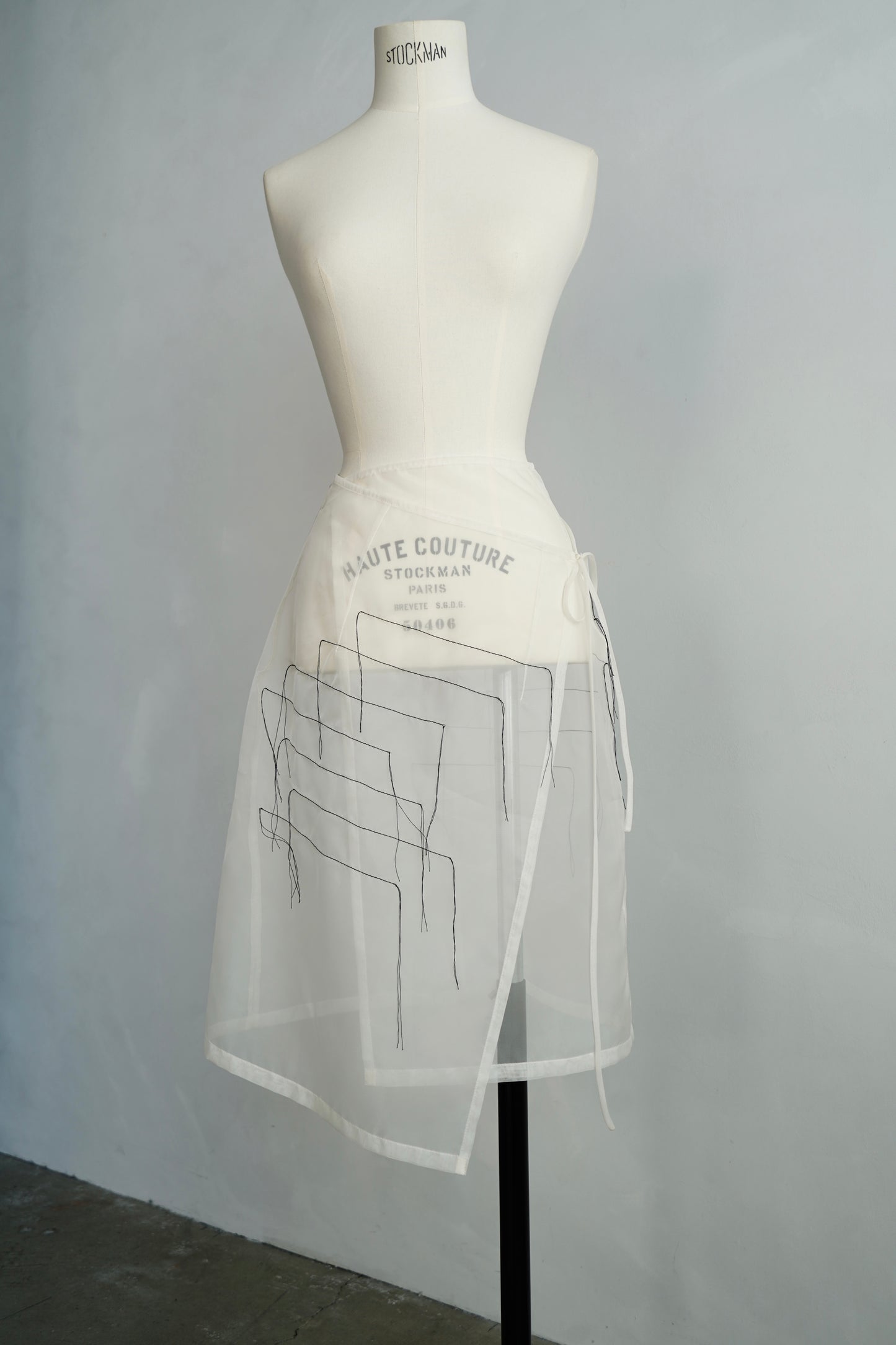 Organdy Draw Wrap Skirt / WHITE -9月10-15日発送-
