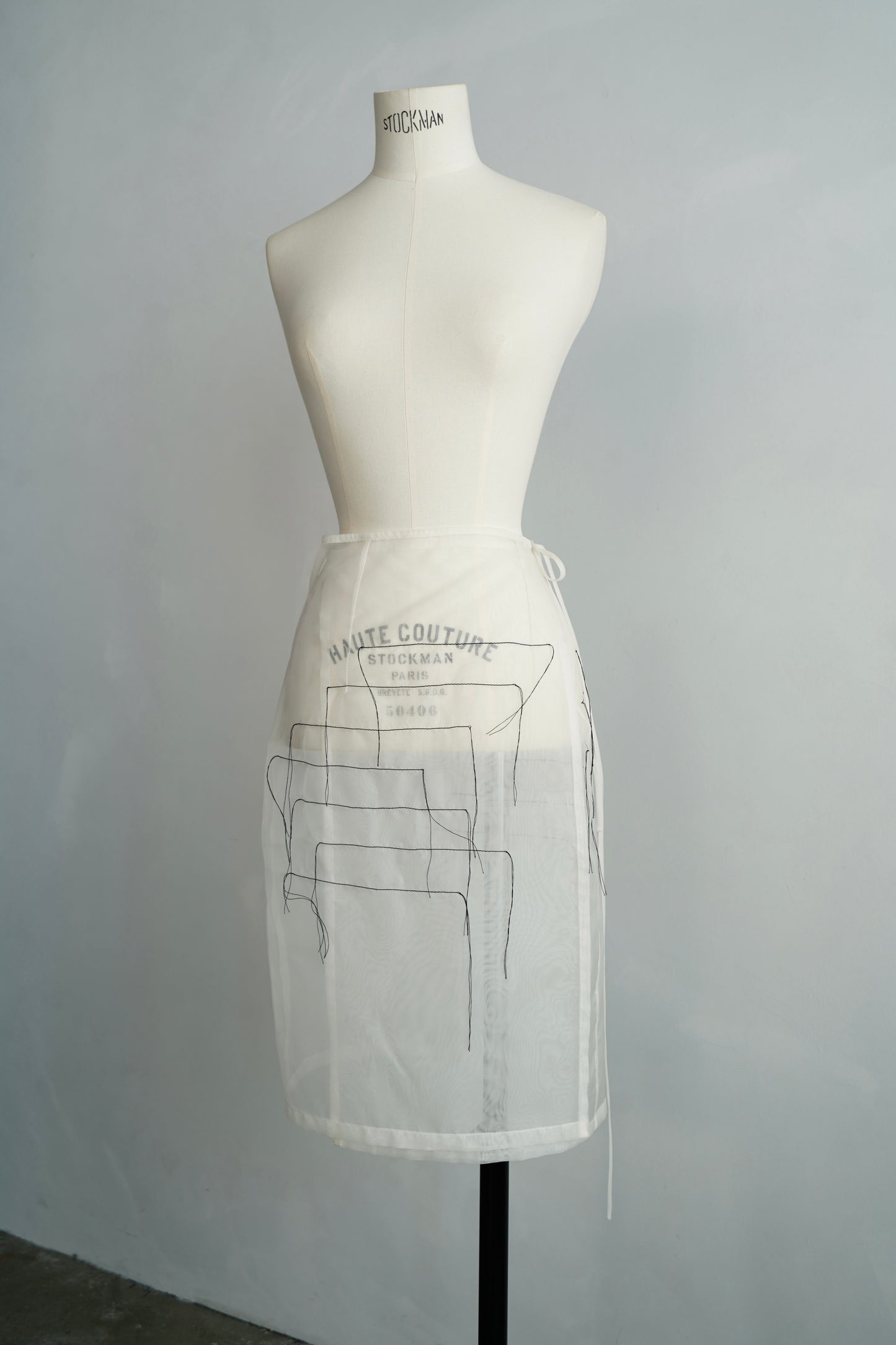 Organdy Draw Wrap Skirt / WHITE -9月10-15日発送-