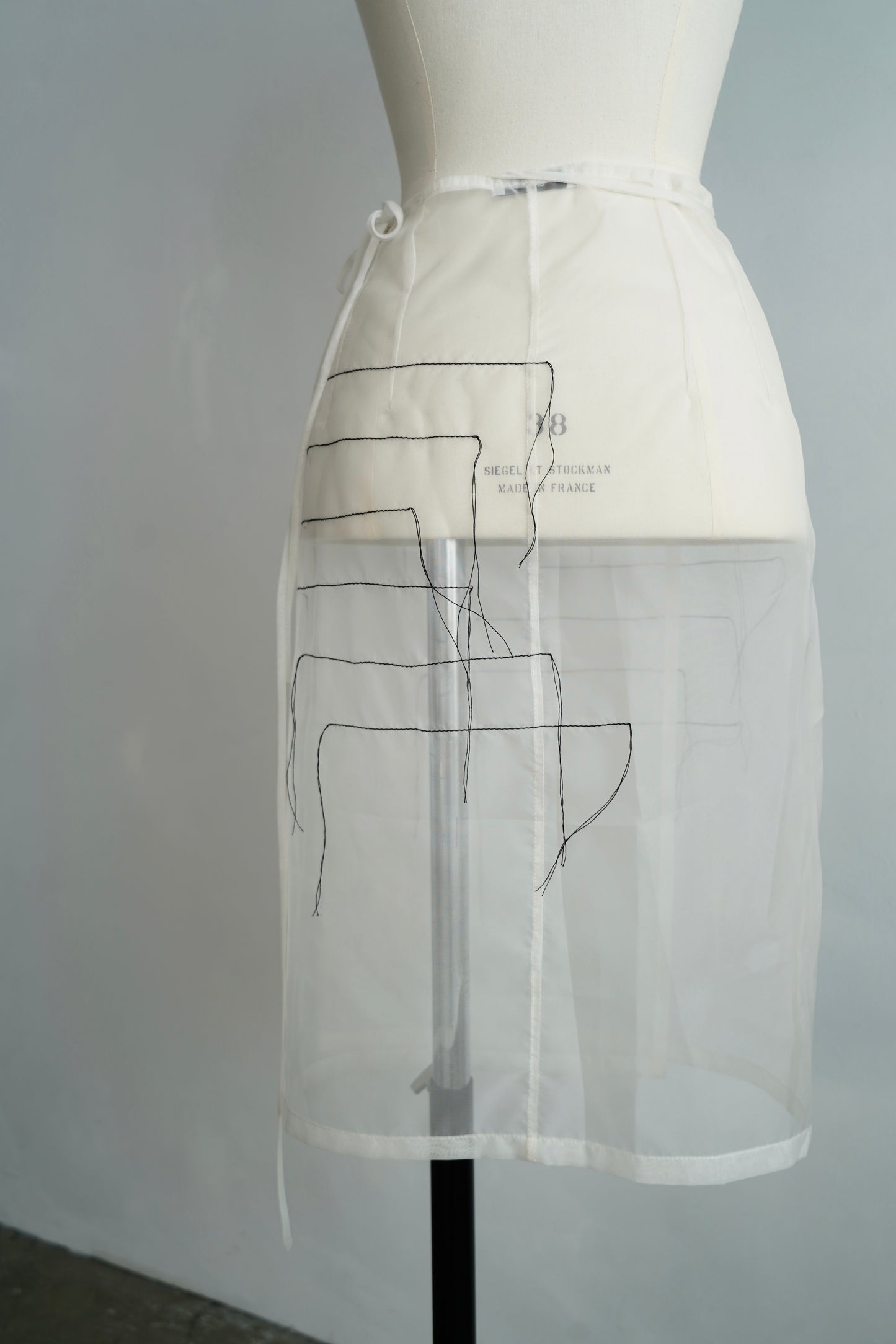 Organdy Draw Wrap Skirt / WHITE -9月10-15日発送-