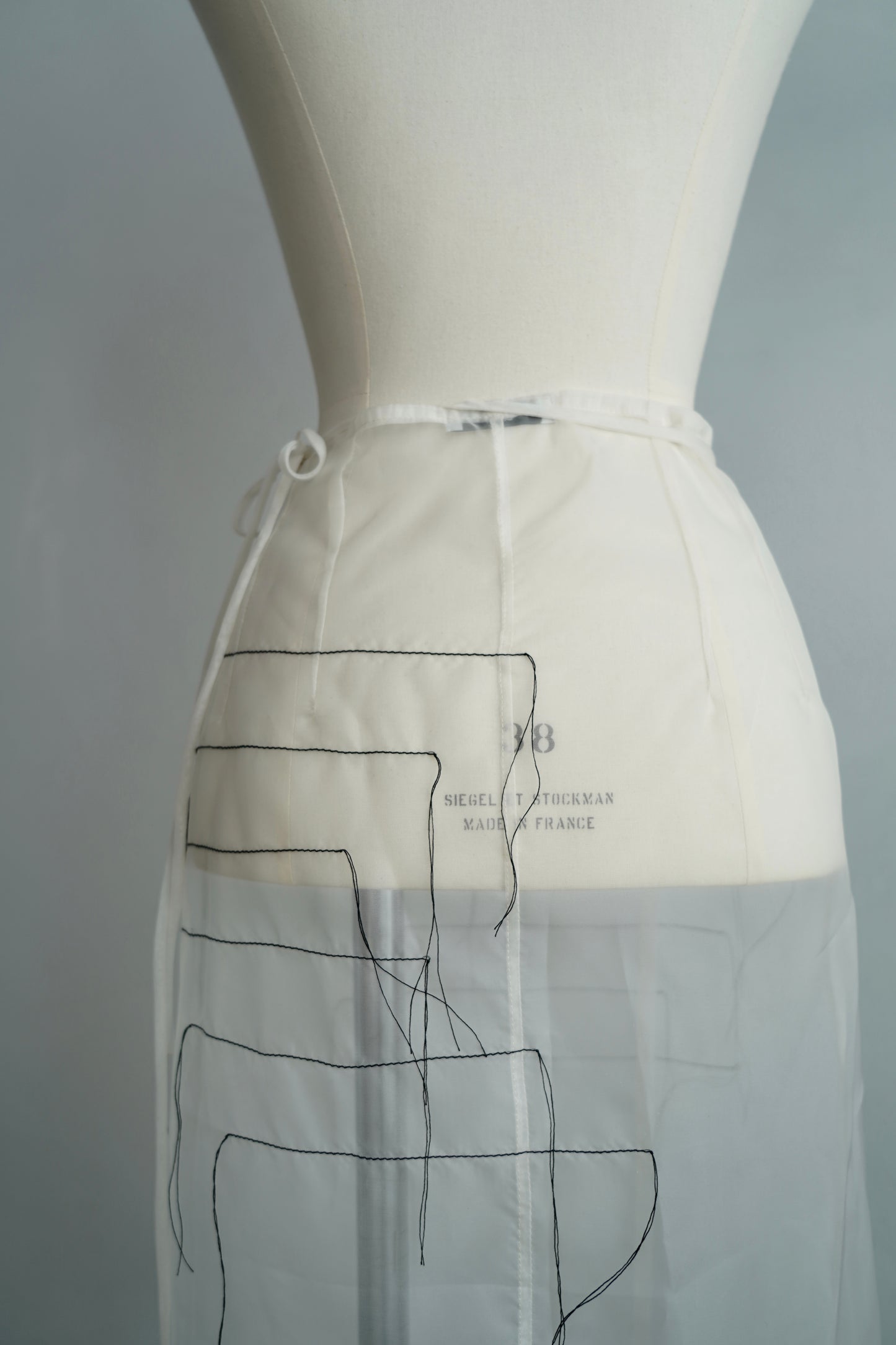 Organdy Draw Wrap Skirt / WHITE -9月10-15日発送-