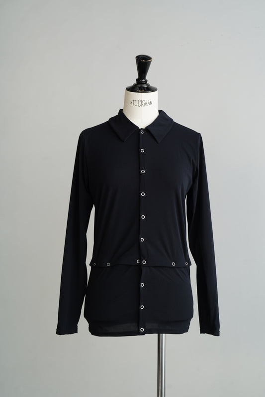 Tulle Polo Shirts / BLACK