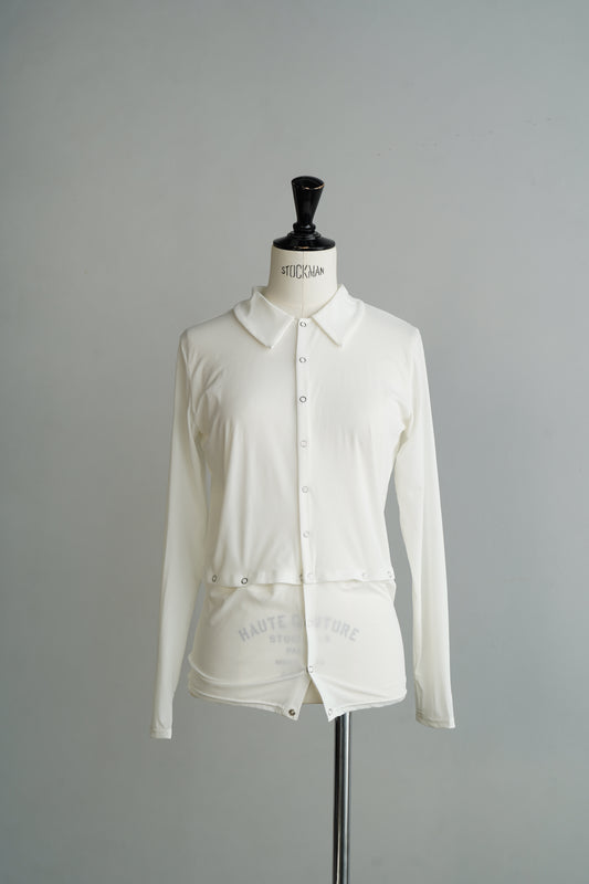 Tulle Polo Shirts / WHITE