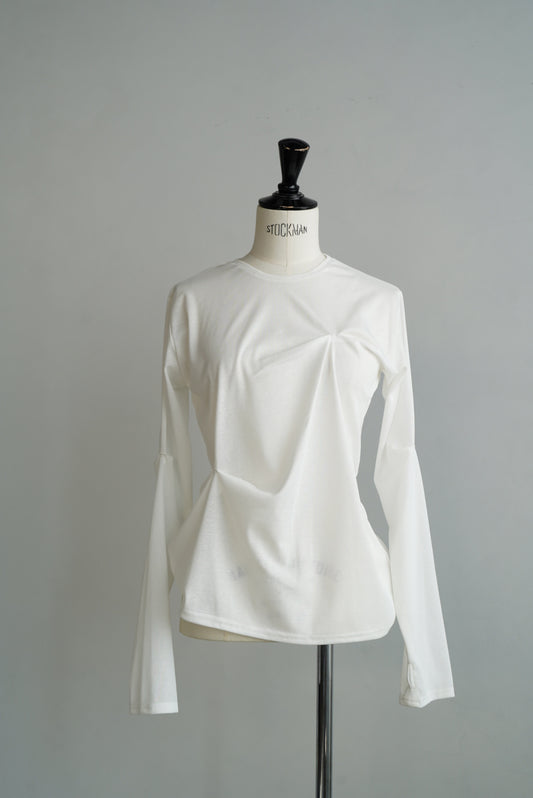 Sheer Pinch T / WHITE