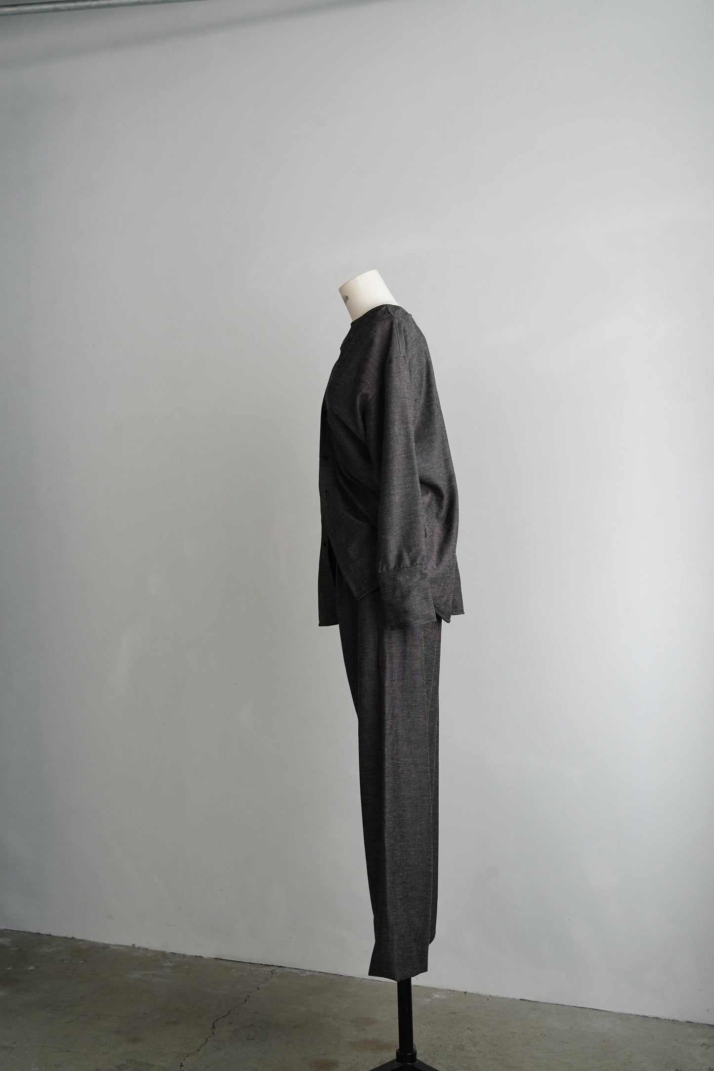 Nocollar Strap Shirts / GRAY -9月20−25日発送-