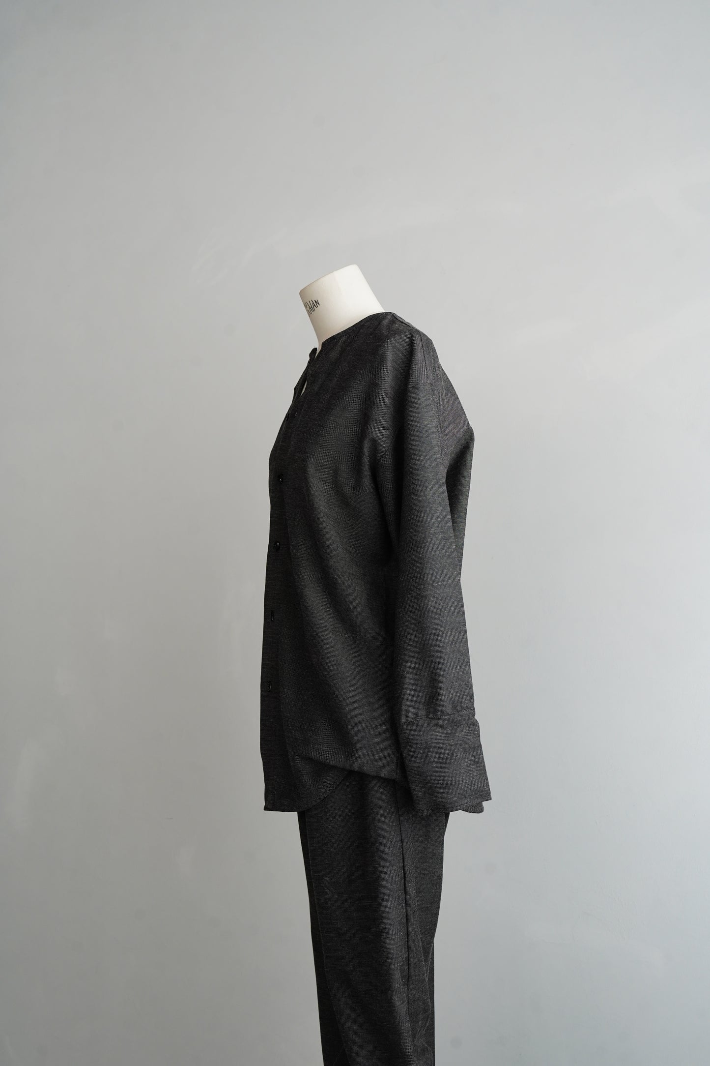 Nocollar Strap Shirts / GRAY -9月20−25日発送-