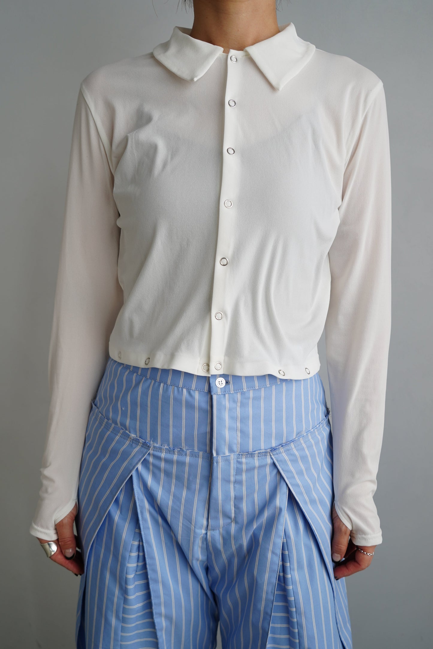 Tulle Polo Shirts / WHITE -4月15-20日発送-