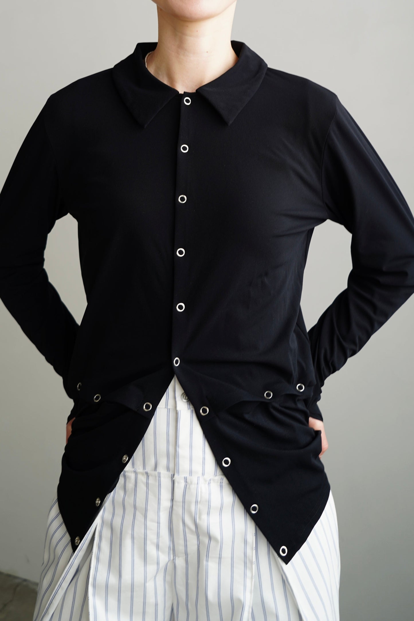 Tulle Polo Shirts / BLACK -4月15-20日発送-