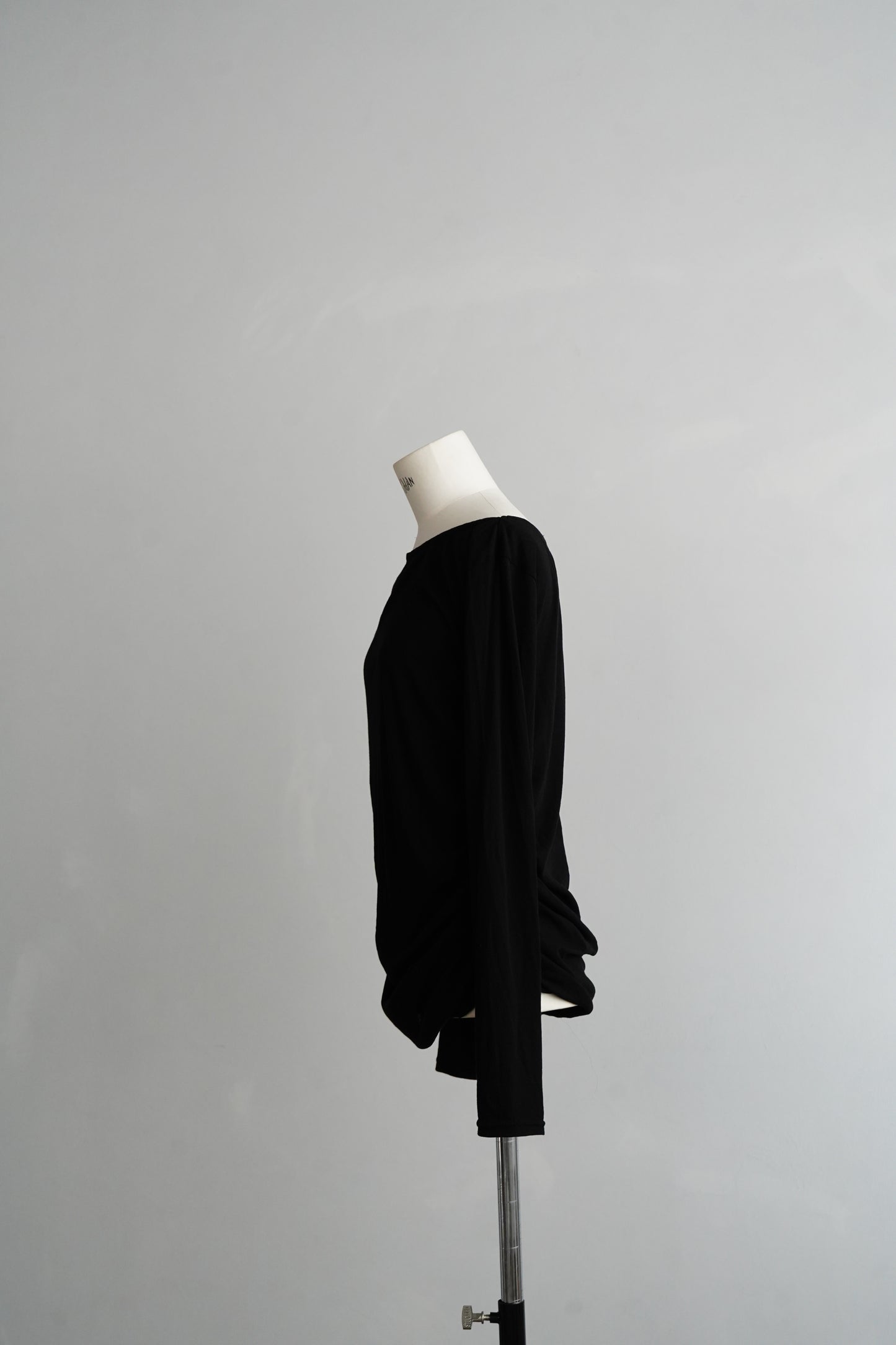 Shirring Pullover / BLACK