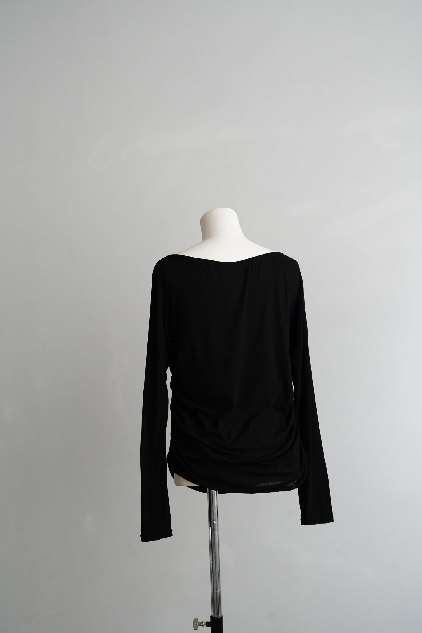Shirring Pullover / BLACK