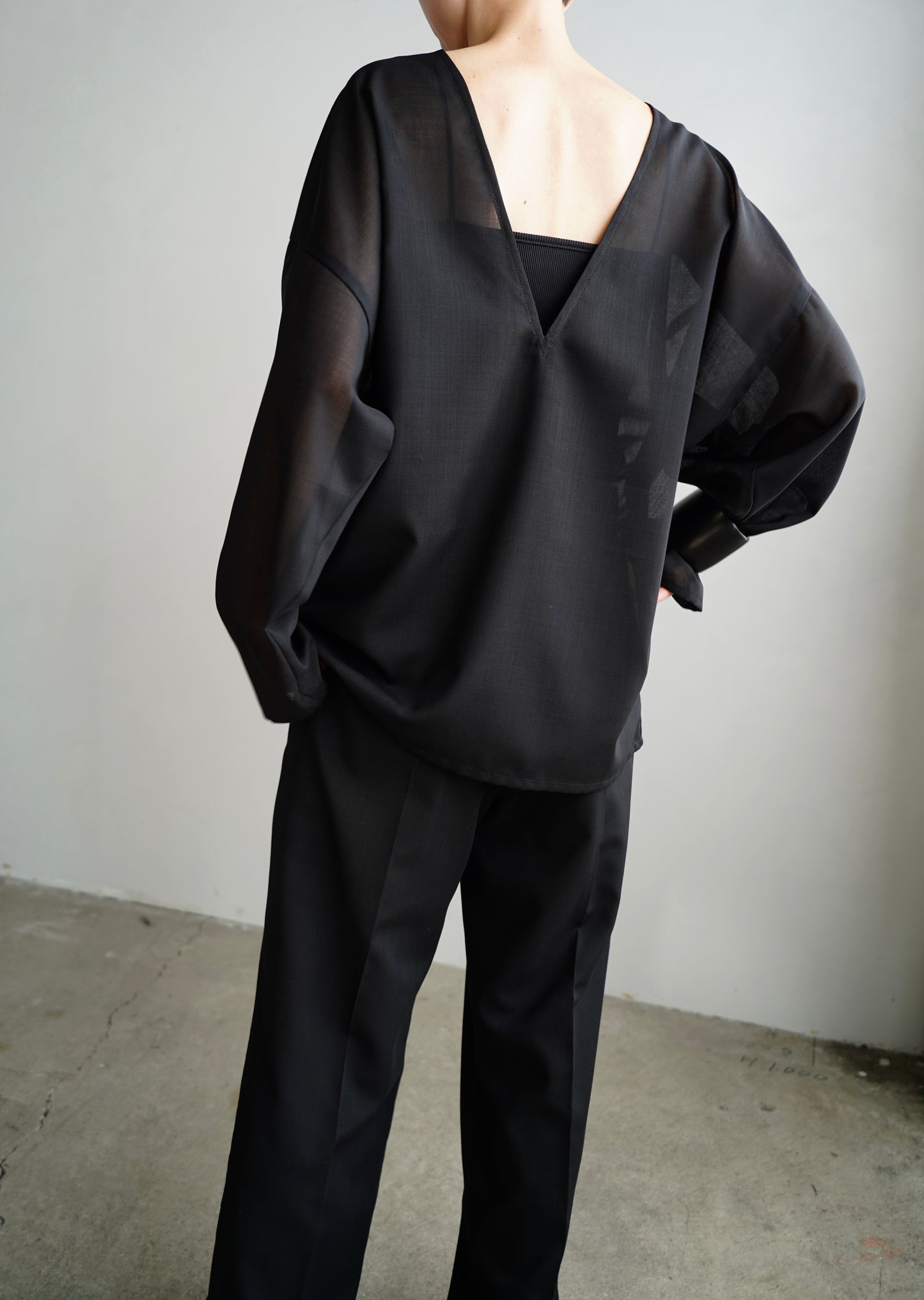 Voile Pants /BLACK